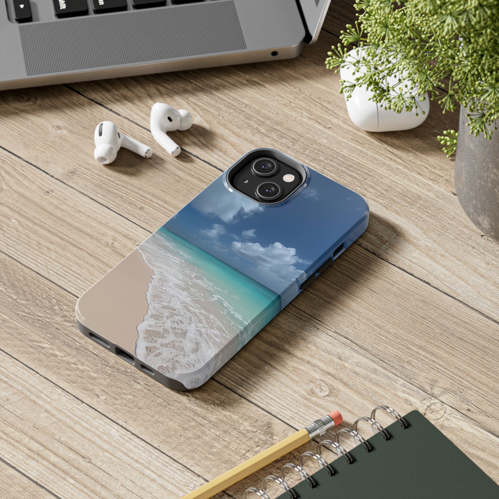 Coastal Serenity: iPhone Case Featuring Turquoise Waters and White Sand