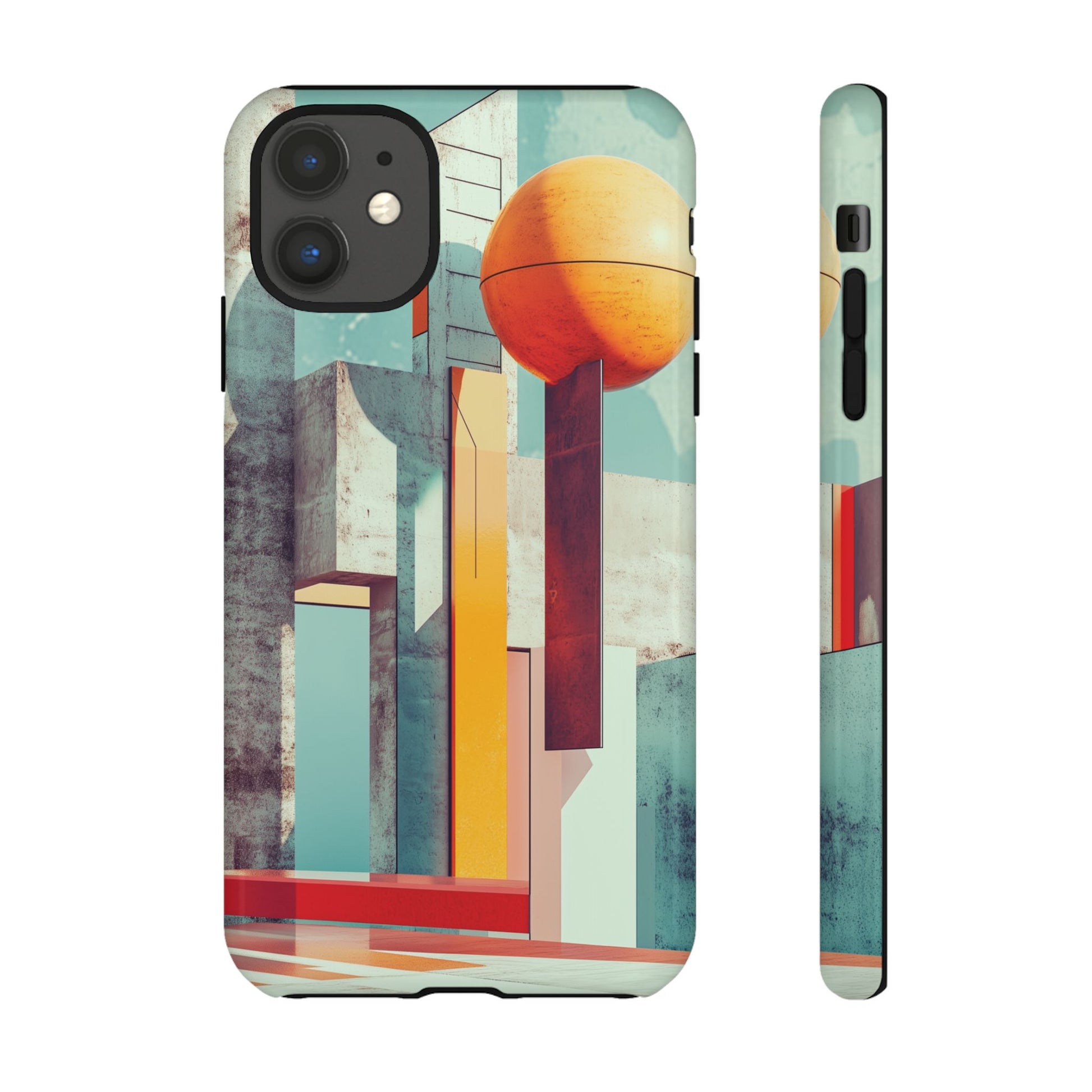 Future City Frank Lloyd Wright Tomorrow Land Usonian Phone Case Geometric Art Deco Marble Gold 13 14 15 16 iPhone Pro Max Galaxy Pixel