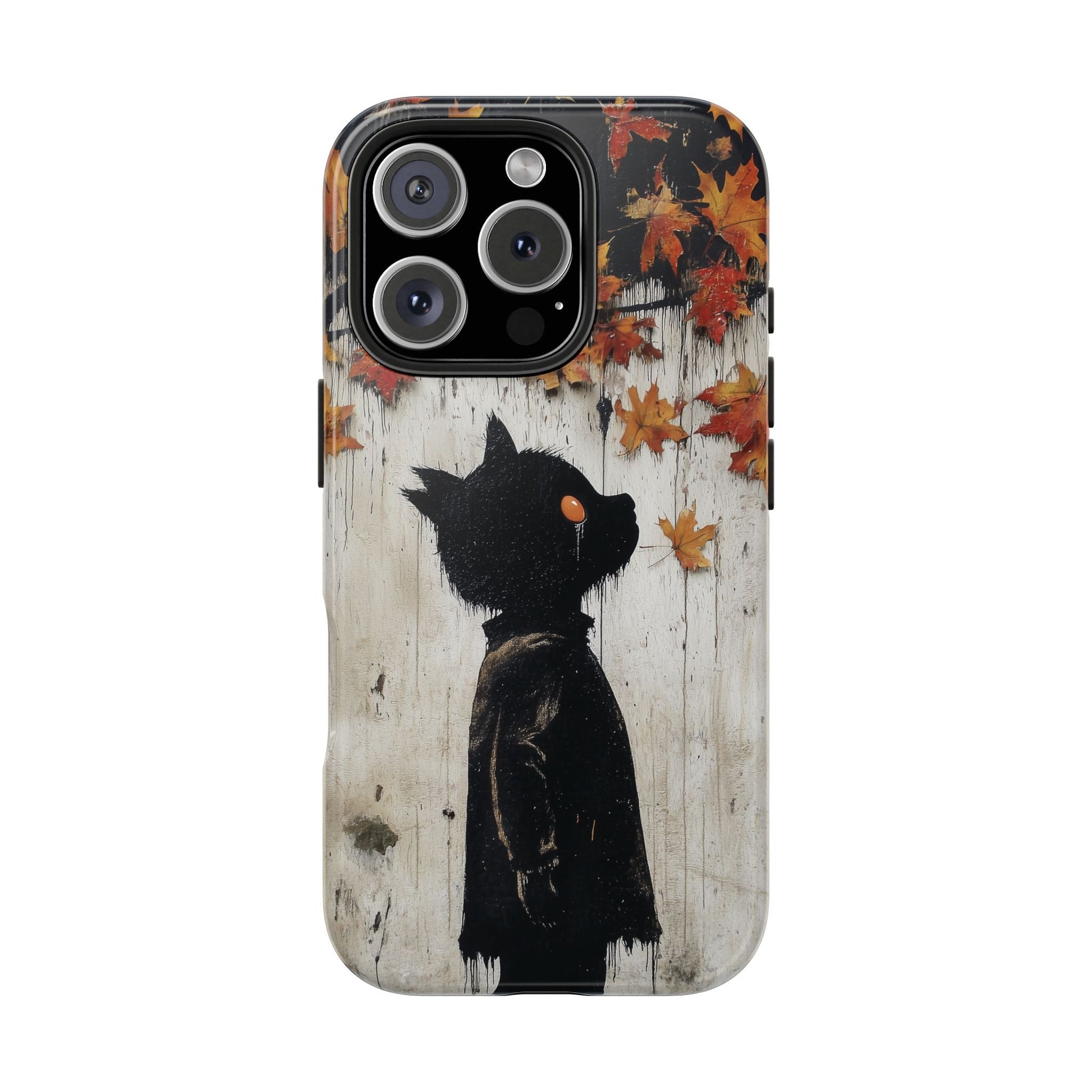 Fall Autumn Artistic Halloween Wolf Boy Gothic Dark Academia Street Art Urban Graffiti Phone Case Street iPhone 15 Pro Max Samsung Galaxy