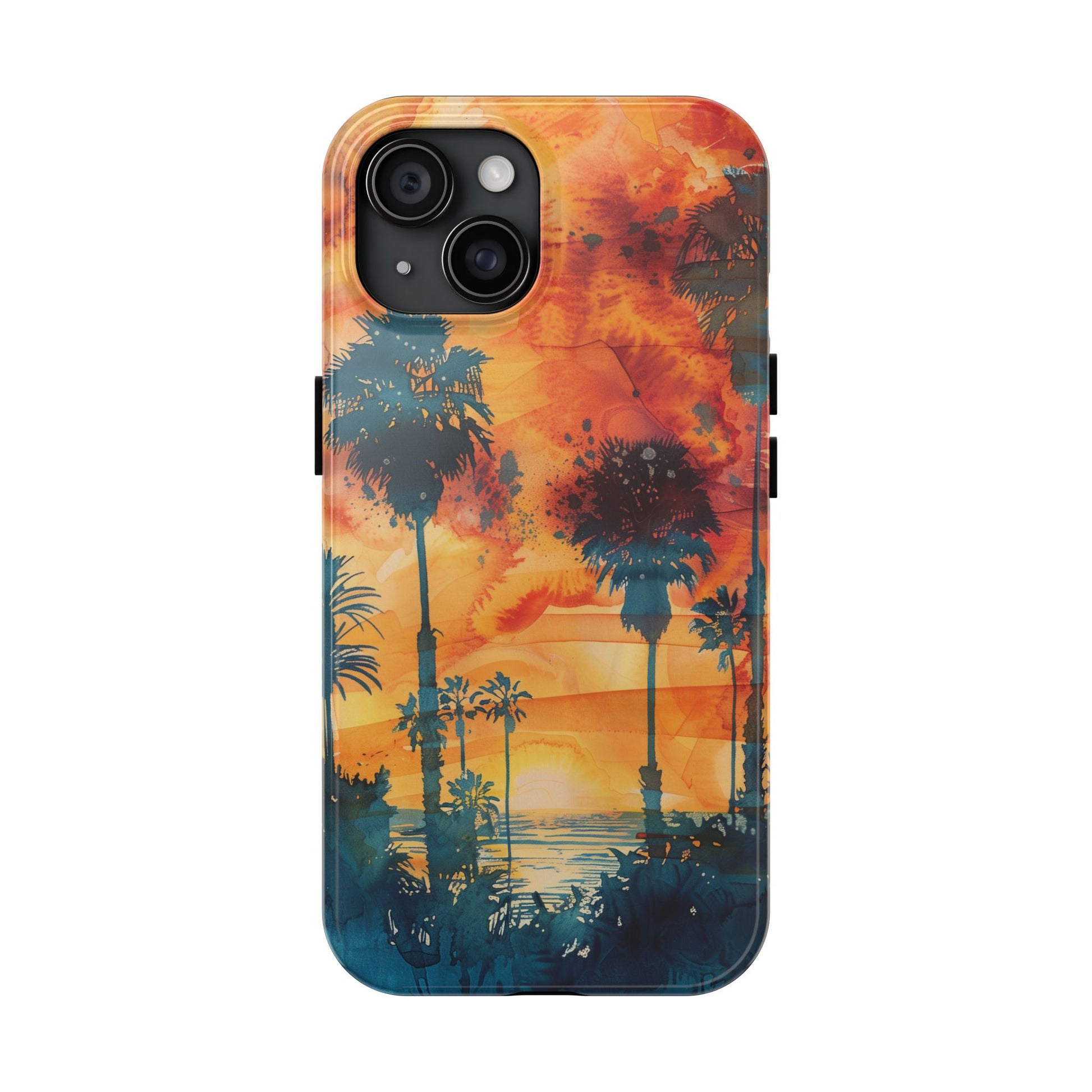 Los Angeles Sunset iPhone Case, Golden Hour Scenic View, Hollywood Hills Sunset Phone Case, Palm Trees Phone Case, iphone 15 pro max case