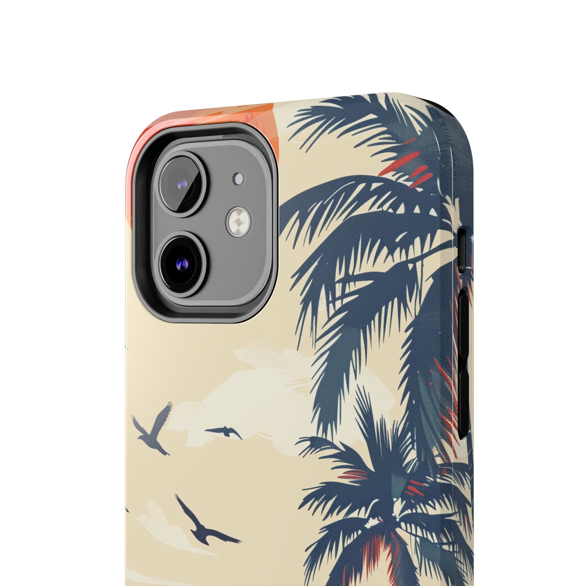 Retro Beach Scene Phone Case, Vintage Tropical Ocean iPhone Case, Summer Beach Phone Cover for iPhone, iphone 15 pro max
