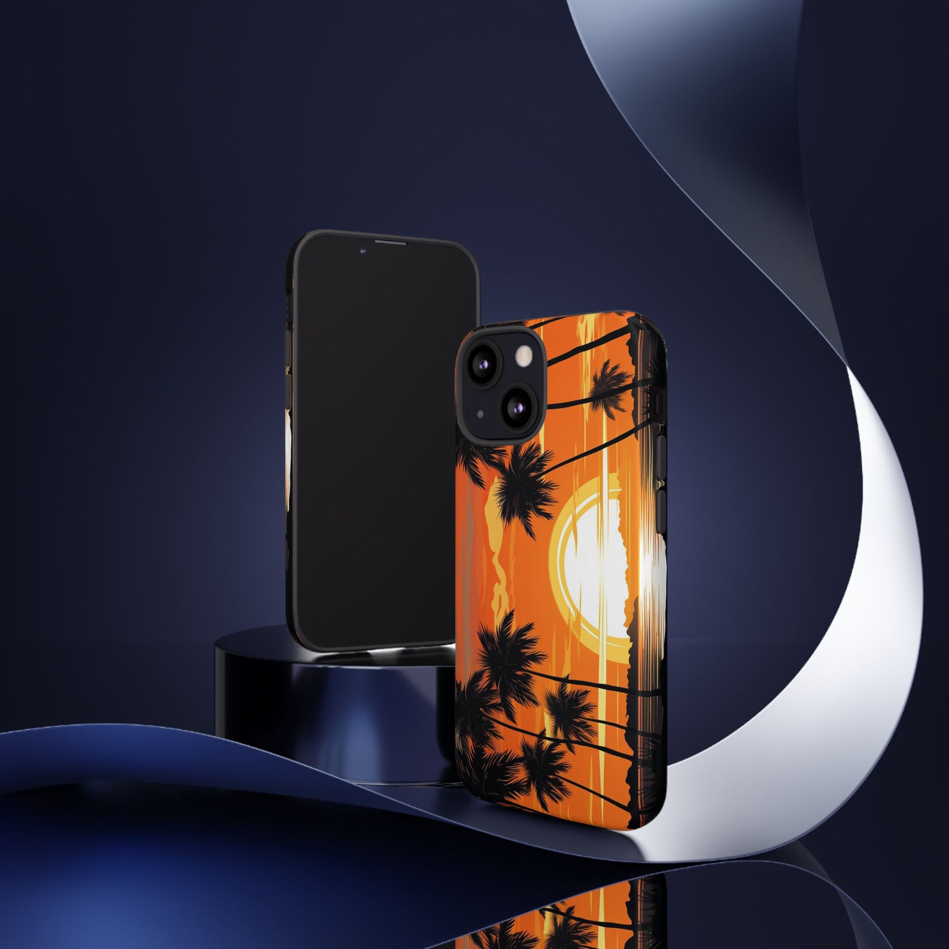 Sunset Palm Trees Tough Phone Cases for iPhone and Android