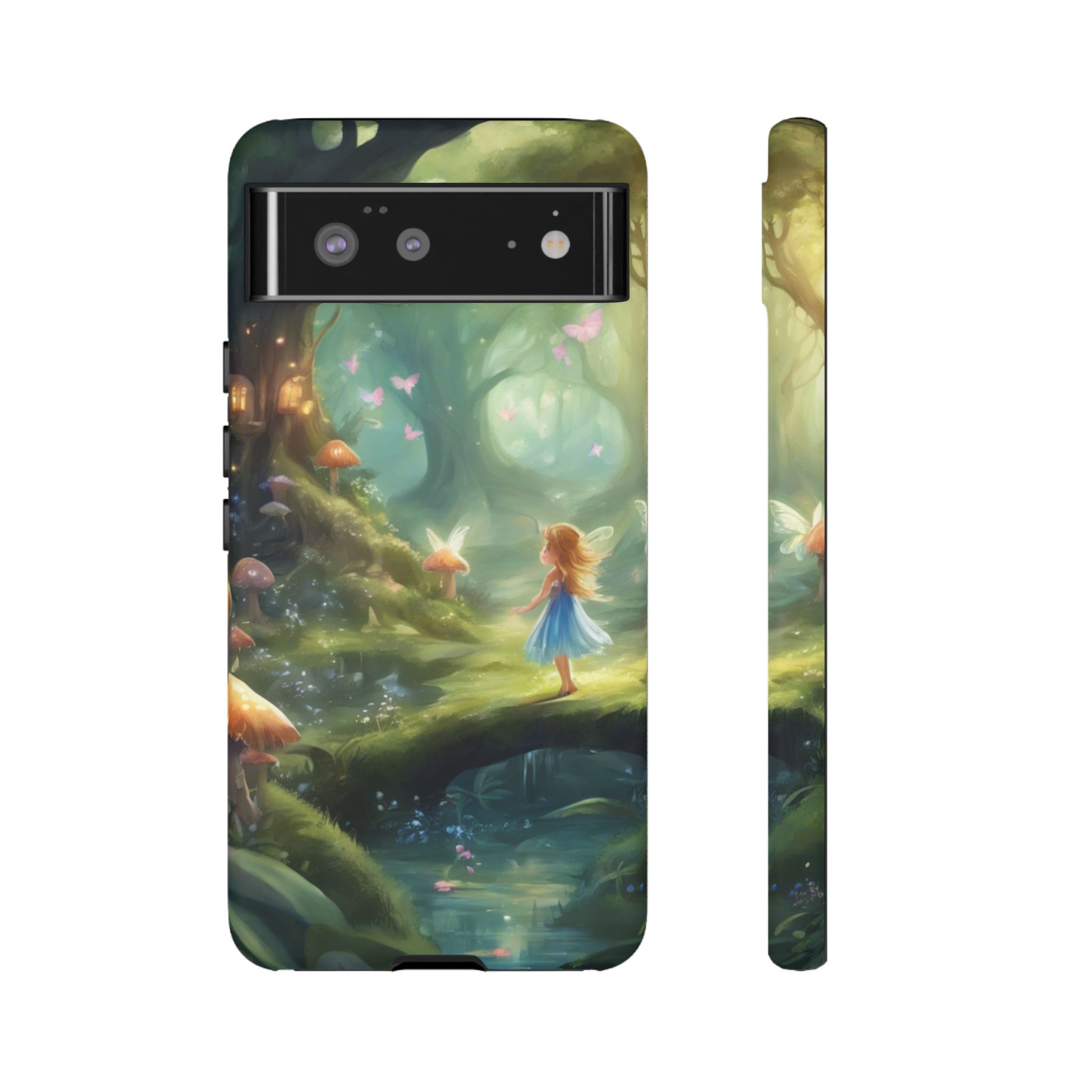 Enchanting Fairy Forest Phone Case Fae Trees Legend Garden Fern Gulley ACOTAR Magic Fantasy Dragons iPhone 13 14 15 16 Pro Max Samsung Pixel