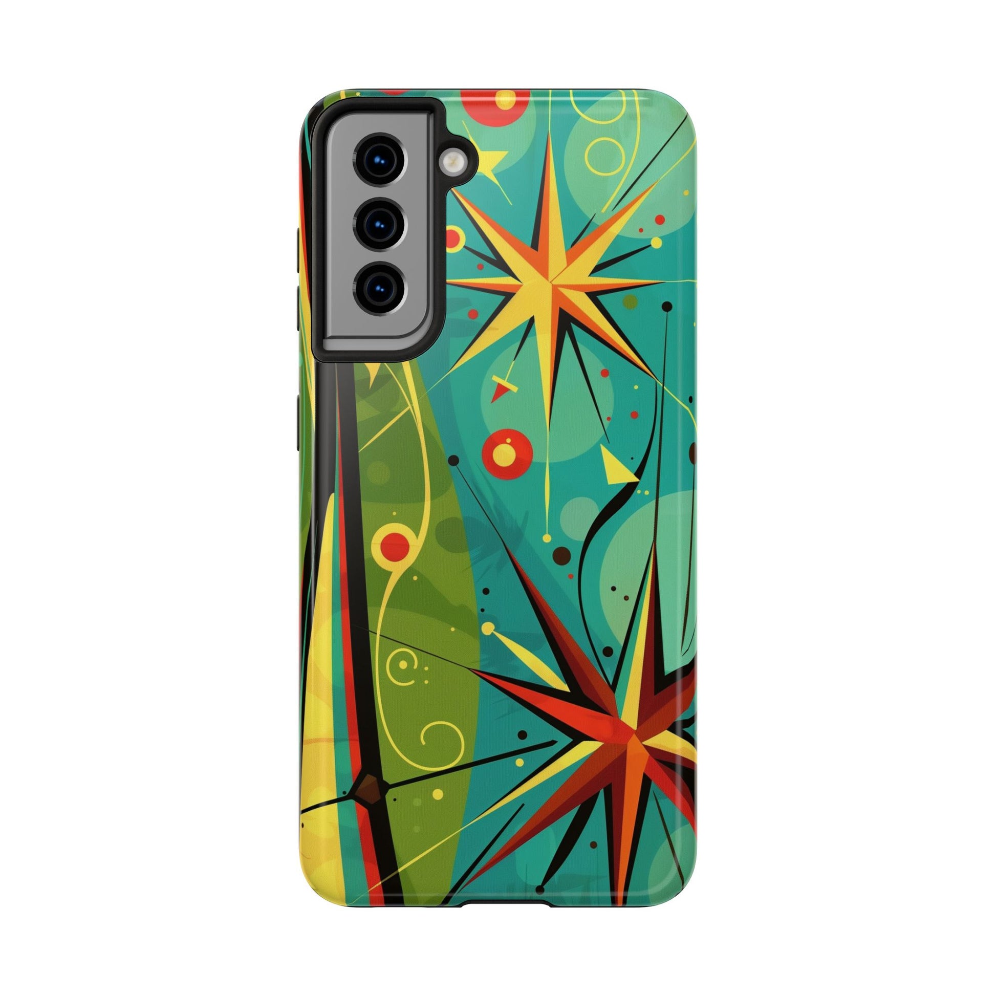 Mid Century Modern Star Design Phone Case, Earth Tone Colors, Retro Style Smartphone Cover, Vintage Phone Case, iPhone 14 Case, Apple iPhone
