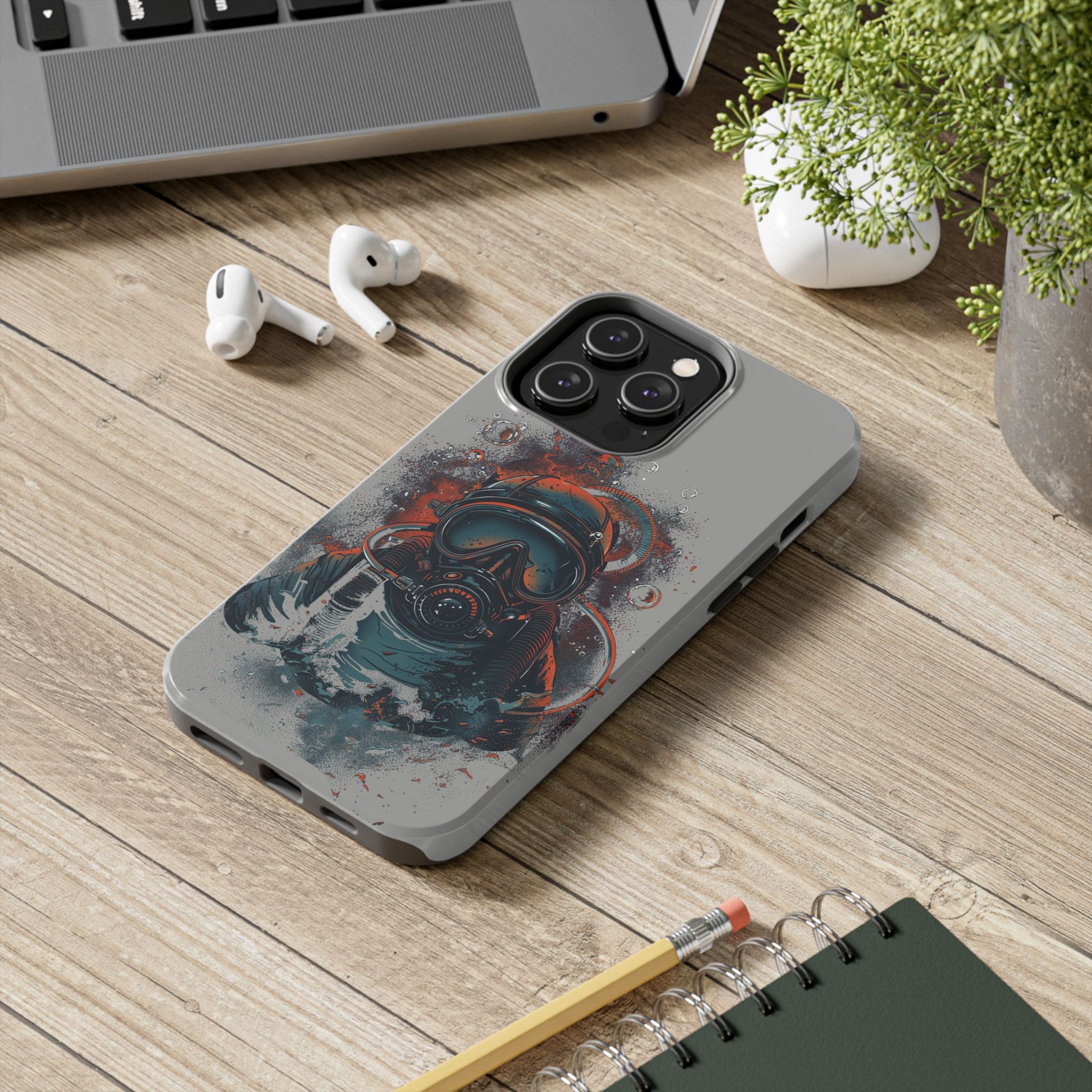 Light Custom iPhone Case, Personalized Phone Case, SCUBA Phone Case, SCUBA Diver Case, Custom Diver Phone Case, Gift for SCUBA Diver