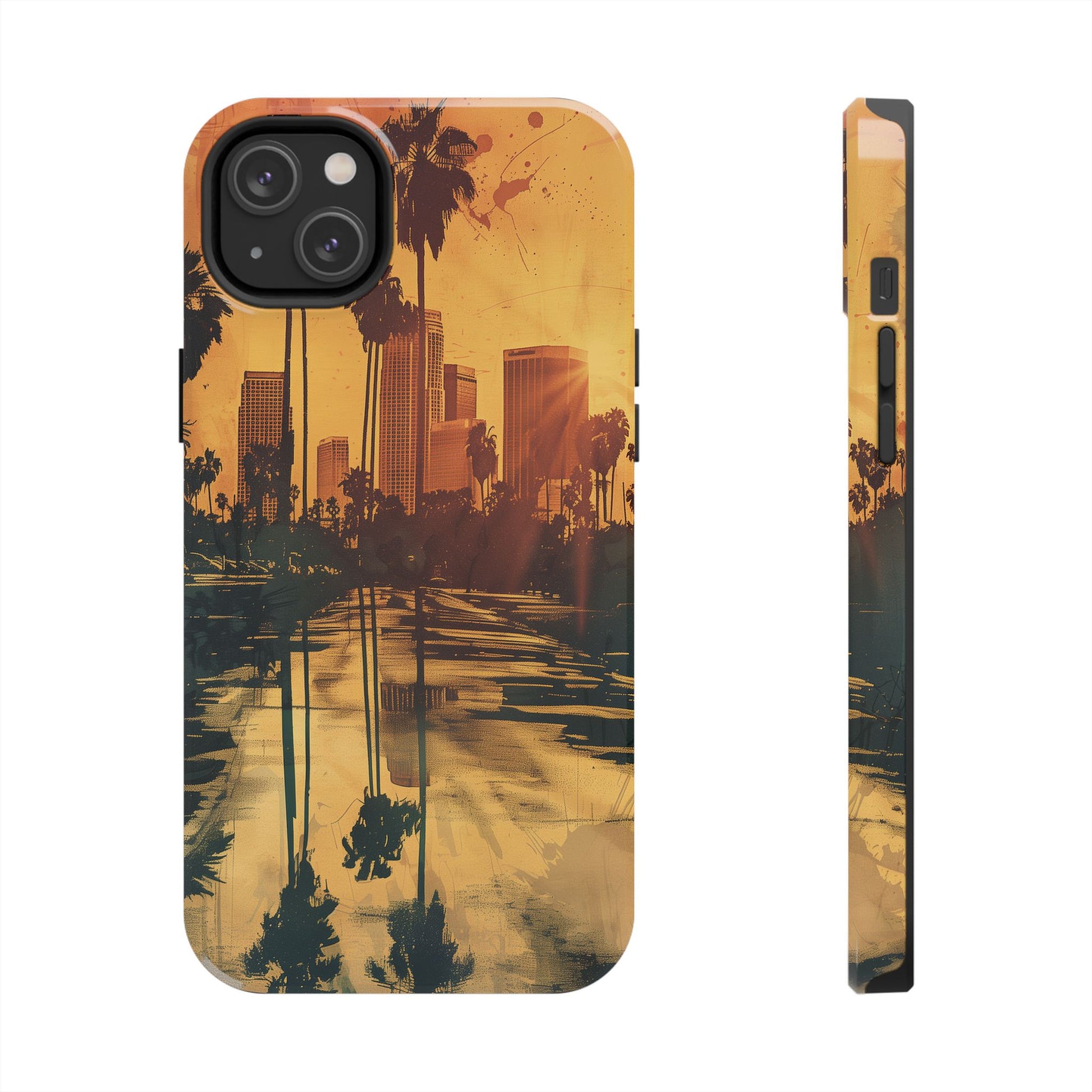 Los Angeles Sunset iPhone Case, Golden Hour Scenic View, Hollywood Hills Sunset Phone Case, Palm Trees Phone Case, iphone 15 pro max case