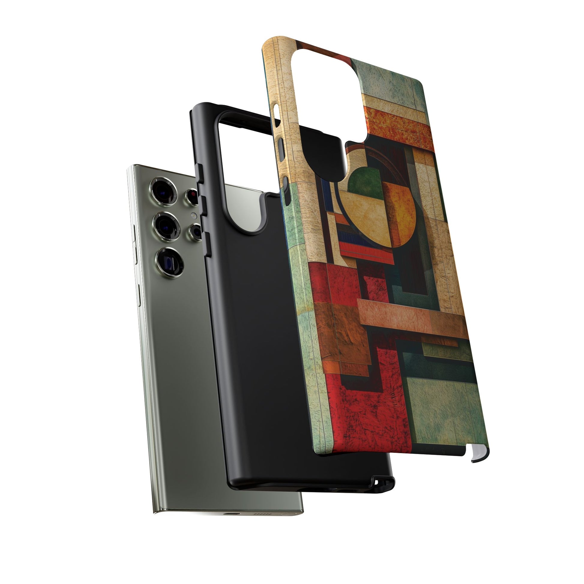 Tan Prairie Style Frank Lloyd Wright Usonian Phone Case Geometric Stained Glass Art Deco Marble Gold 13 14 15 16 iPhone Pro Max Galaxy Pixel