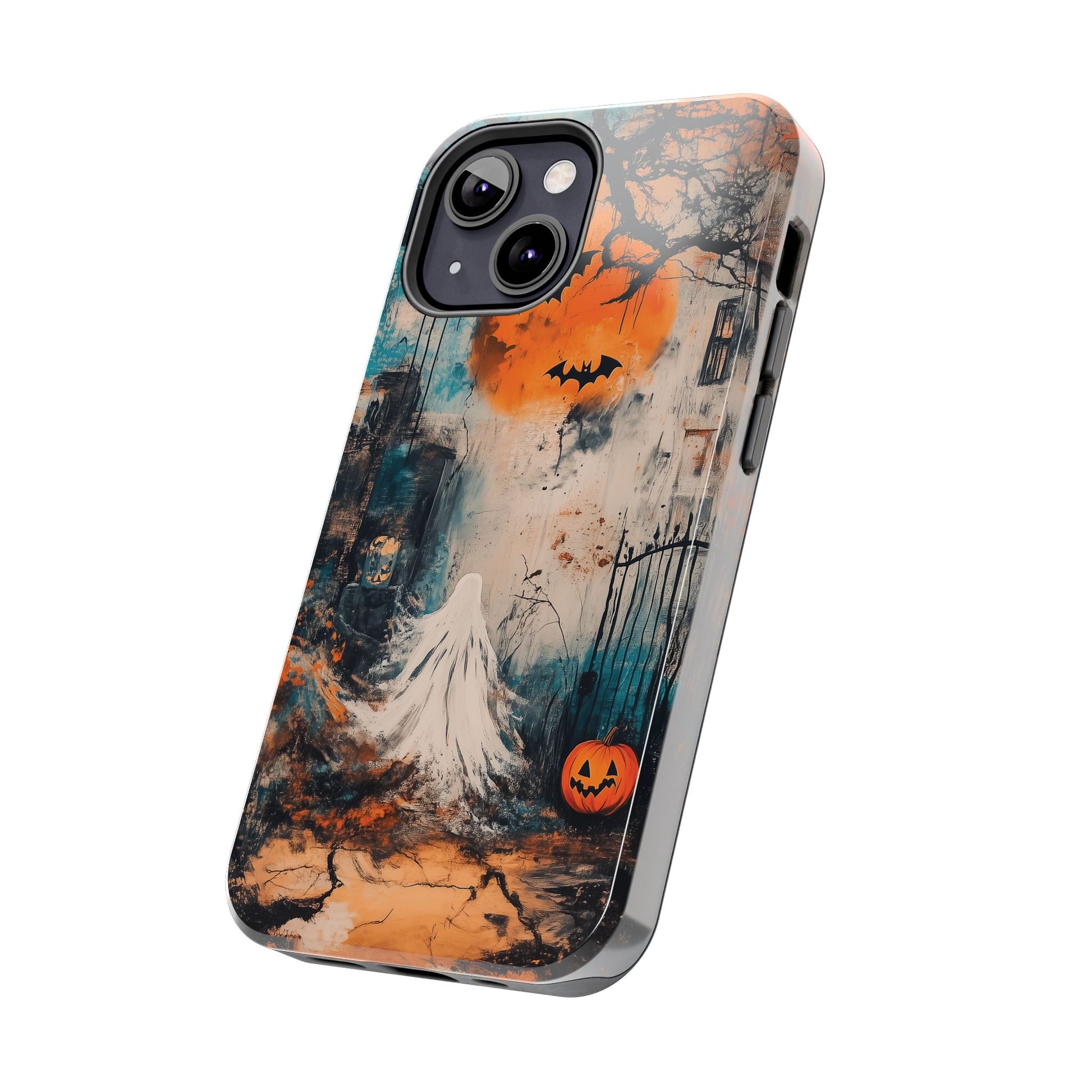 Halloween Fall Autumn Artistic Gothic Dark Academia Ghost Girl Street Art Urban Graffiti Phone Case Street iPhone 15 Pro Max Samsung Galaxy