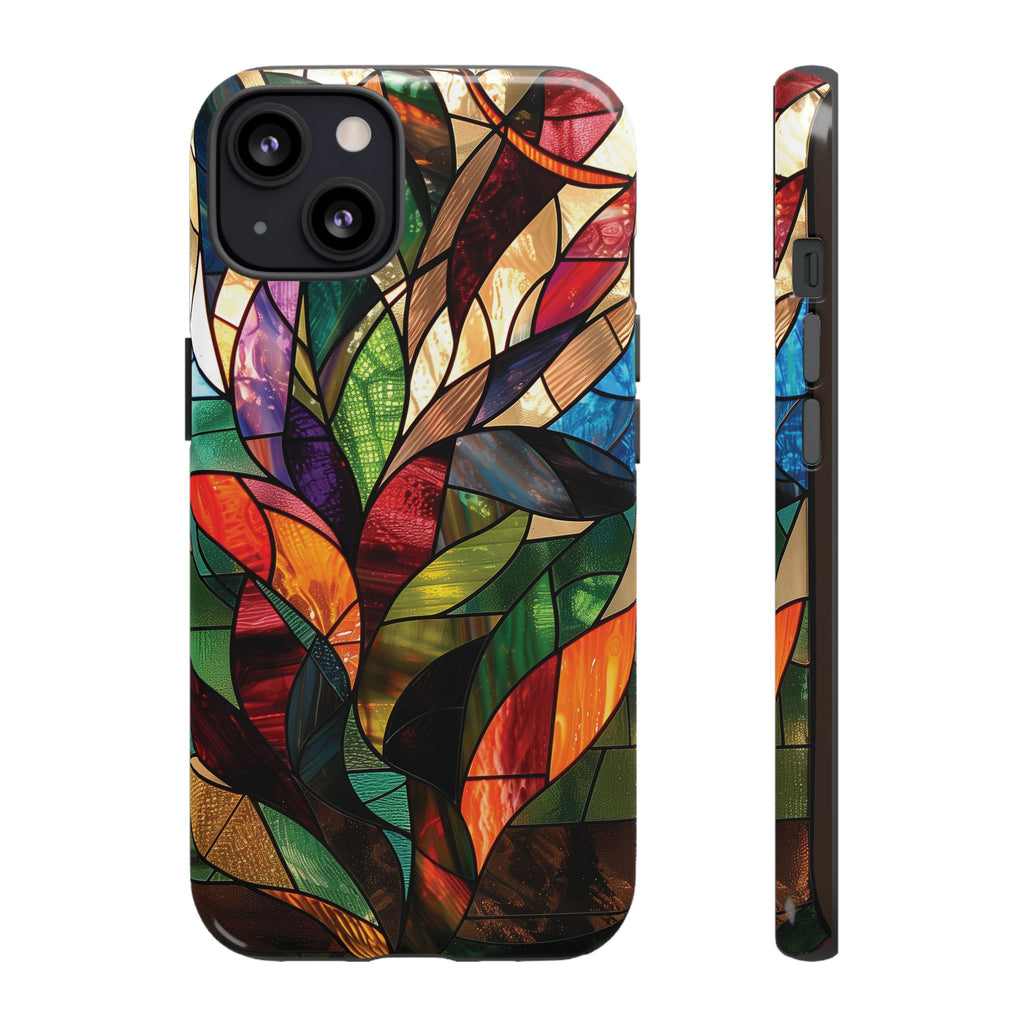 Frank Lloyd Wright Inspired Stained Glass Phone Case Mid Mod Geometric Artistic Architectural Design Art Deco iphone 13 14 15 16 Pro Max