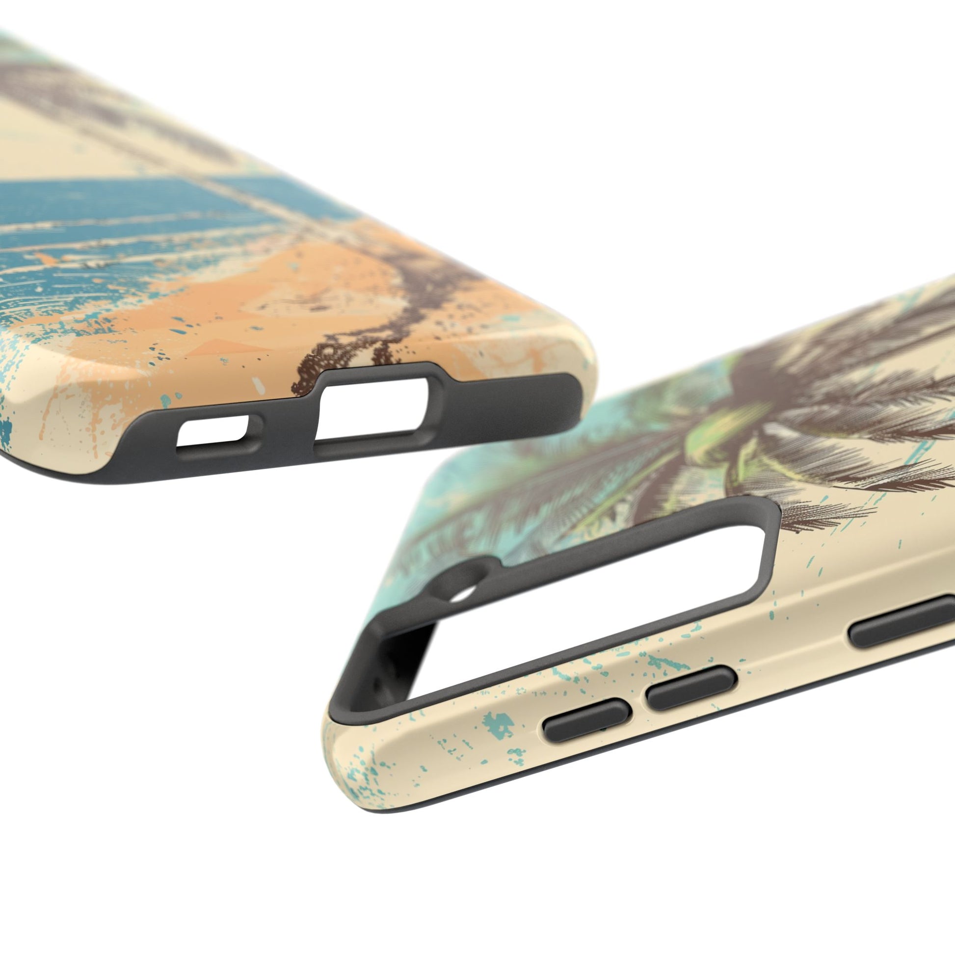Retro Beach Scene Phone Case, Vintage Tropical Ocean iPhone Case, Summer Beach Phone Cover for iPhone, iphone 15 pro max