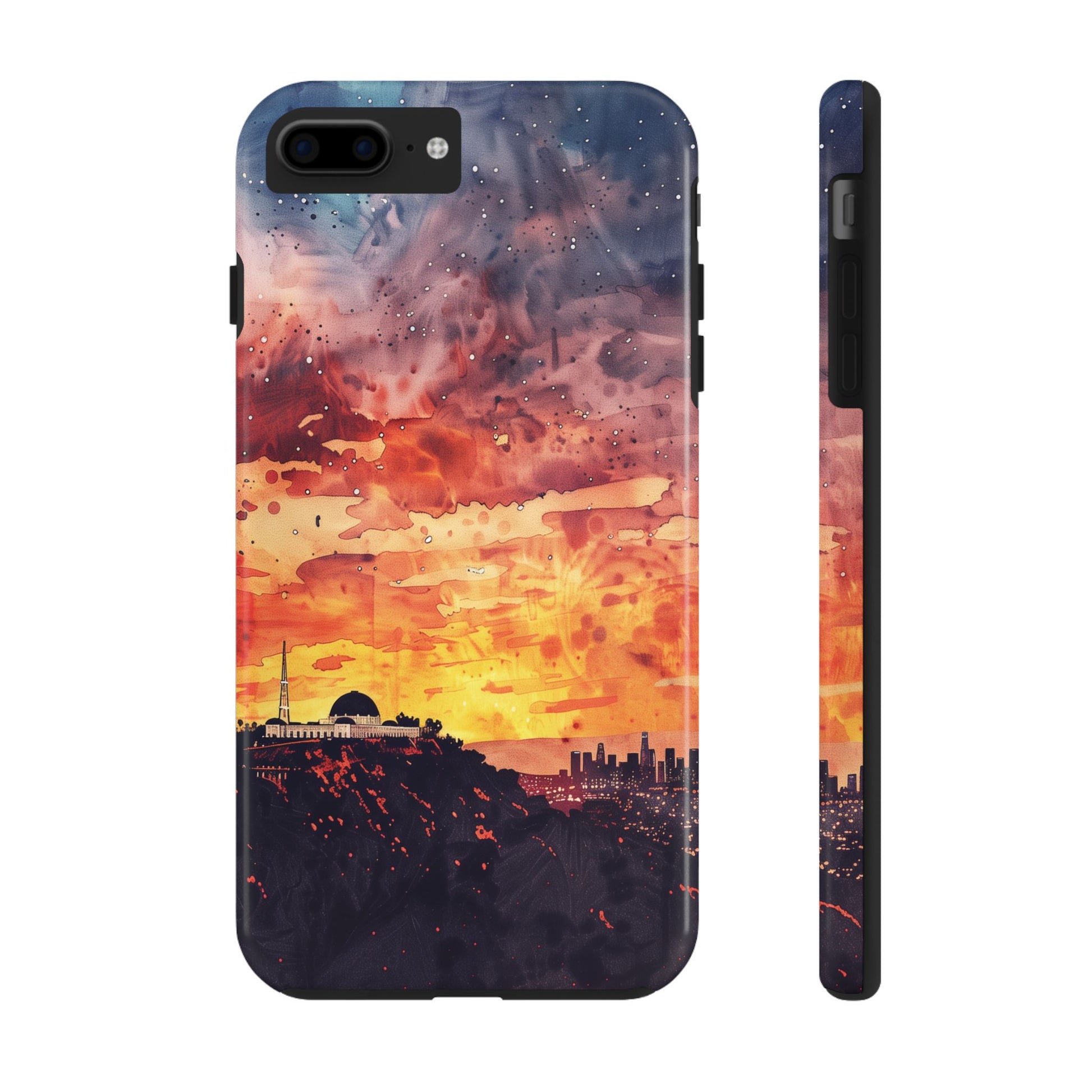 Los Angeles Sunset iPhone Case, Golden Hour Scenic View, Hollywood Hills Sunset Phone Case, Palm Trees Phone Case, iphone 15 pro max case