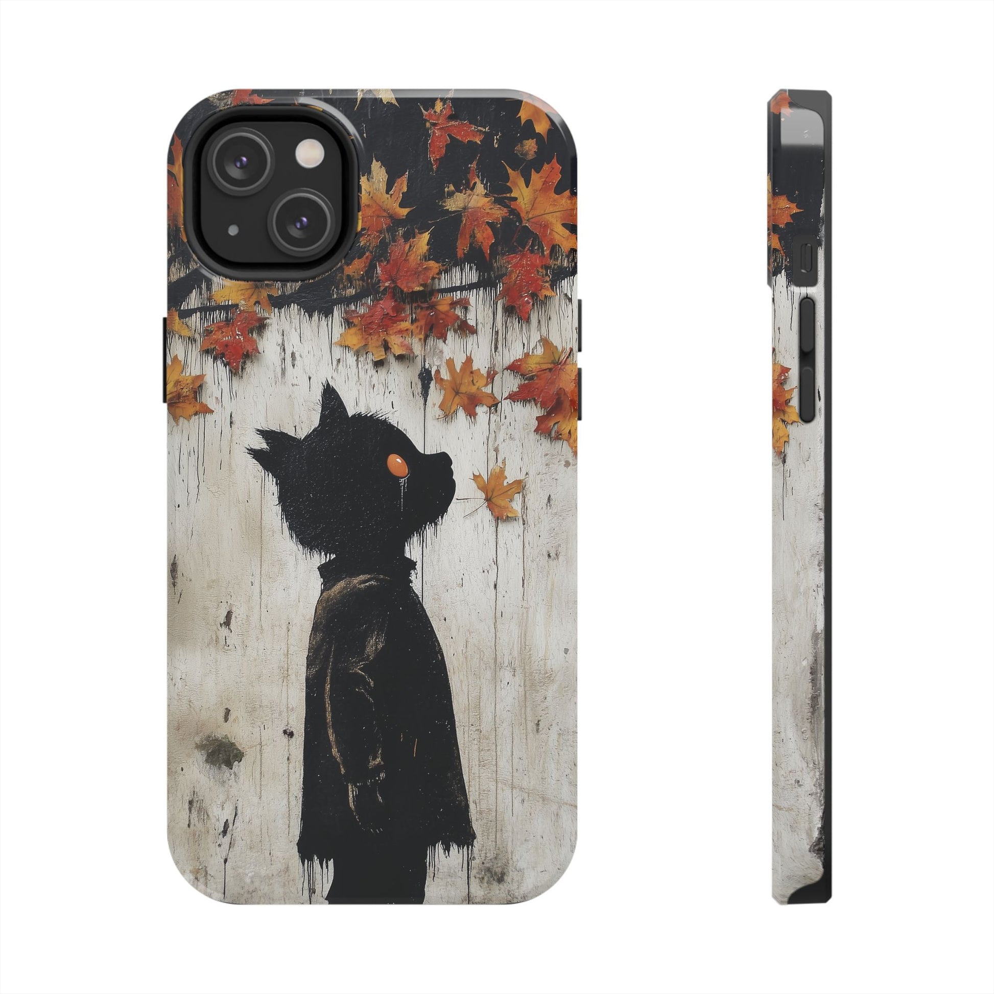 Fall Autumn Artistic Halloween Wolf Boy Gothic Dark Academia Street Art Urban Graffiti Phone Case Street iPhone 15 Pro Max Samsung Galaxy