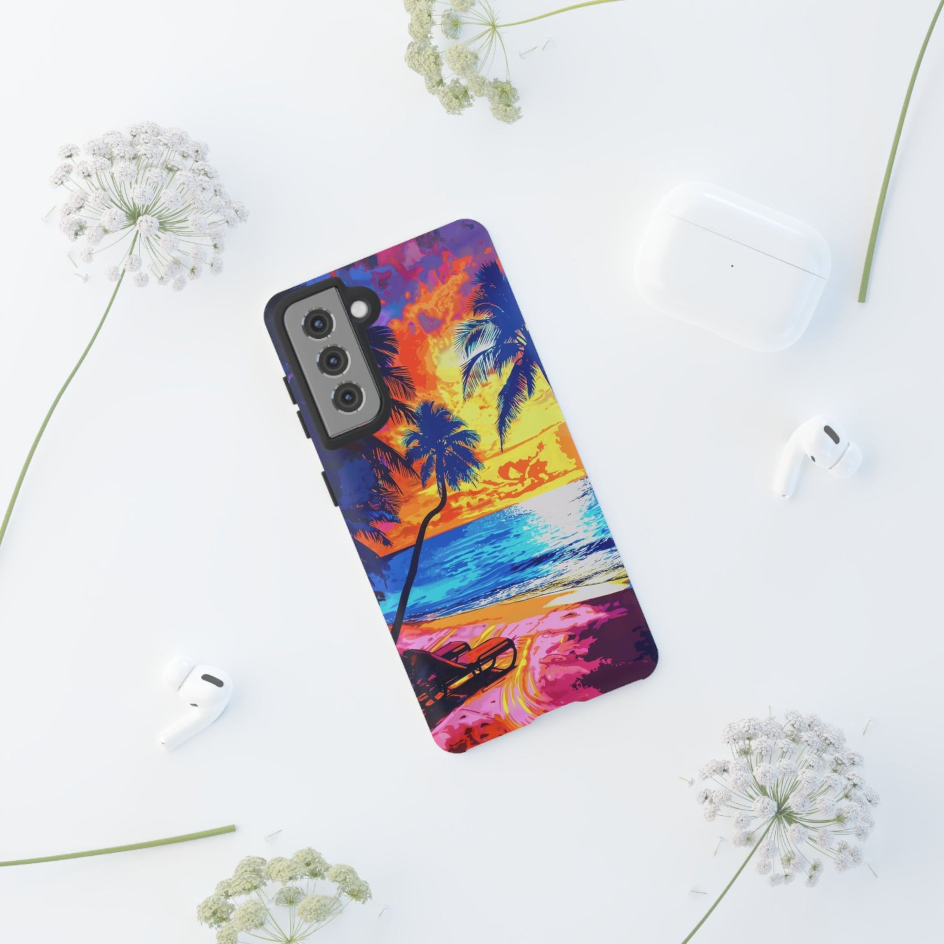 Sunset Bliss: Lisa Frank Style Android Phone Case