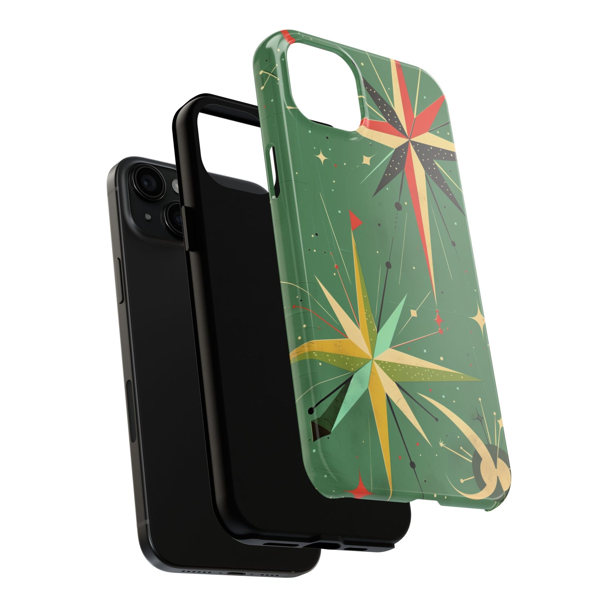 Mid Century Modern Star Design Phone Case, Earth Tone Colors, Retro Style Smartphone Cover, Vintage Phone Case, iPhone 14 Case, Apple iPhone