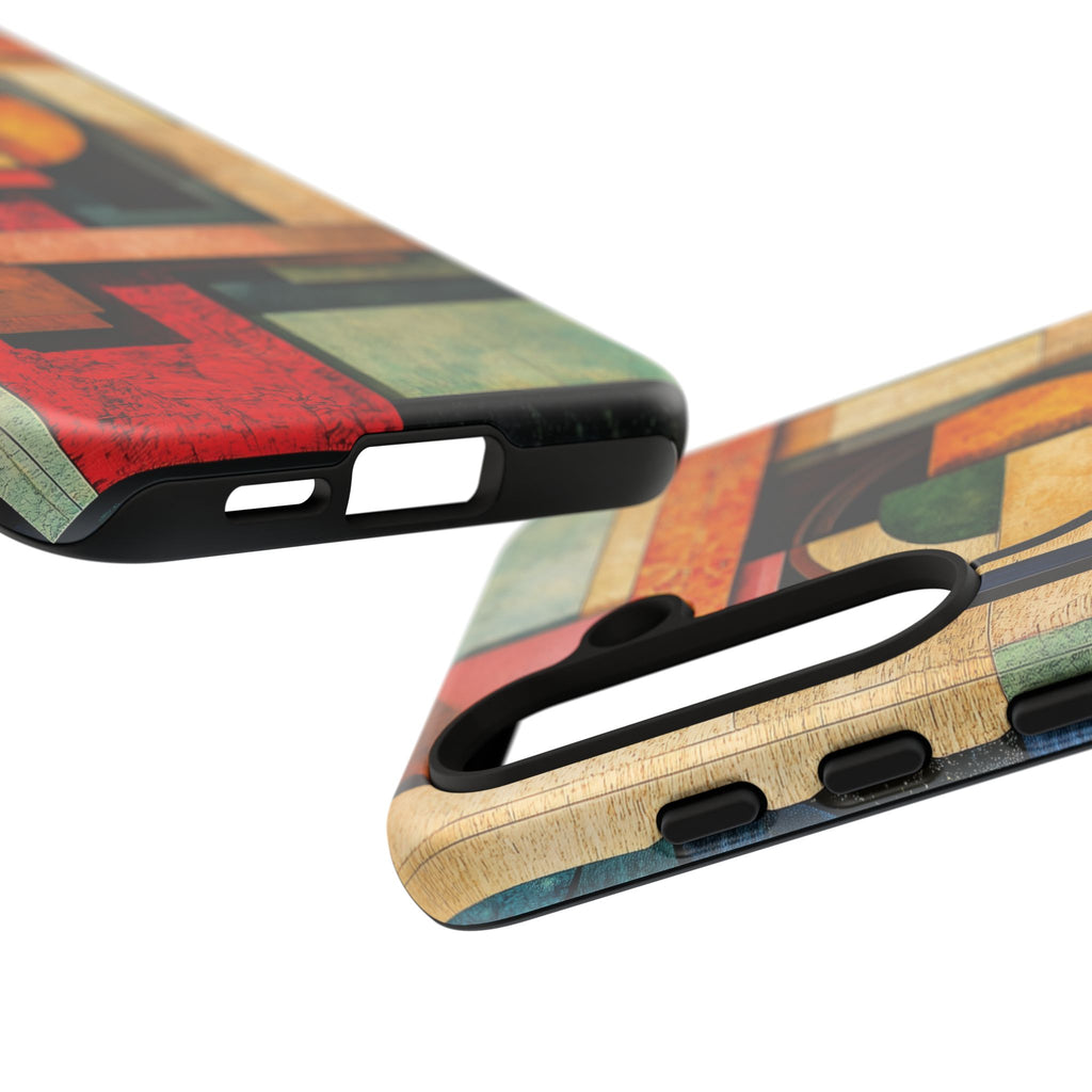 Tan Prairie Style Frank Lloyd Wright Usonian Phone Case Geometric Stained Glass Art Deco Marble Gold 13 14 15 16 iPhone Pro Max Galaxy Pixel