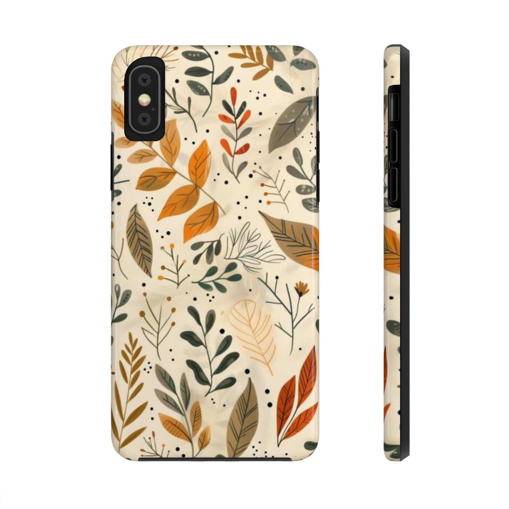 Custom Dried Leaves iPhone Case Cottagecore Leaf Cute Autumn Colors Cover, Flower Lovers Case Fall iPhone Case