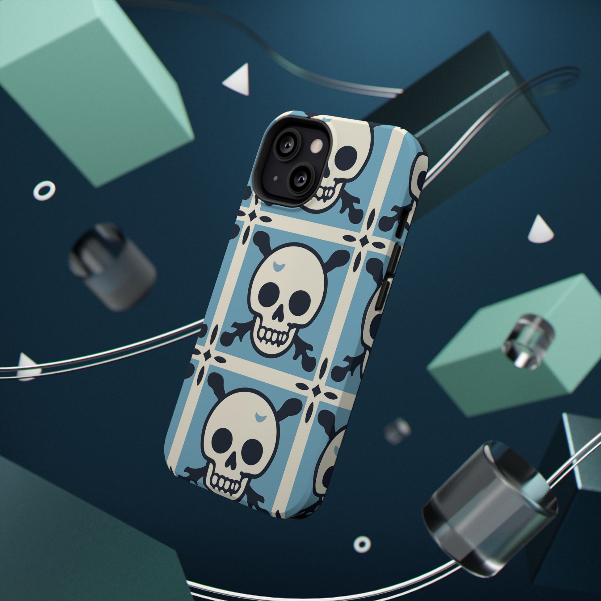 Cute Skull Phone Case Sugar Skull Ghingham Impact-Resistant Cover Goth Skull, Halloween Gift iphone 13 14 15 16 Pro Max