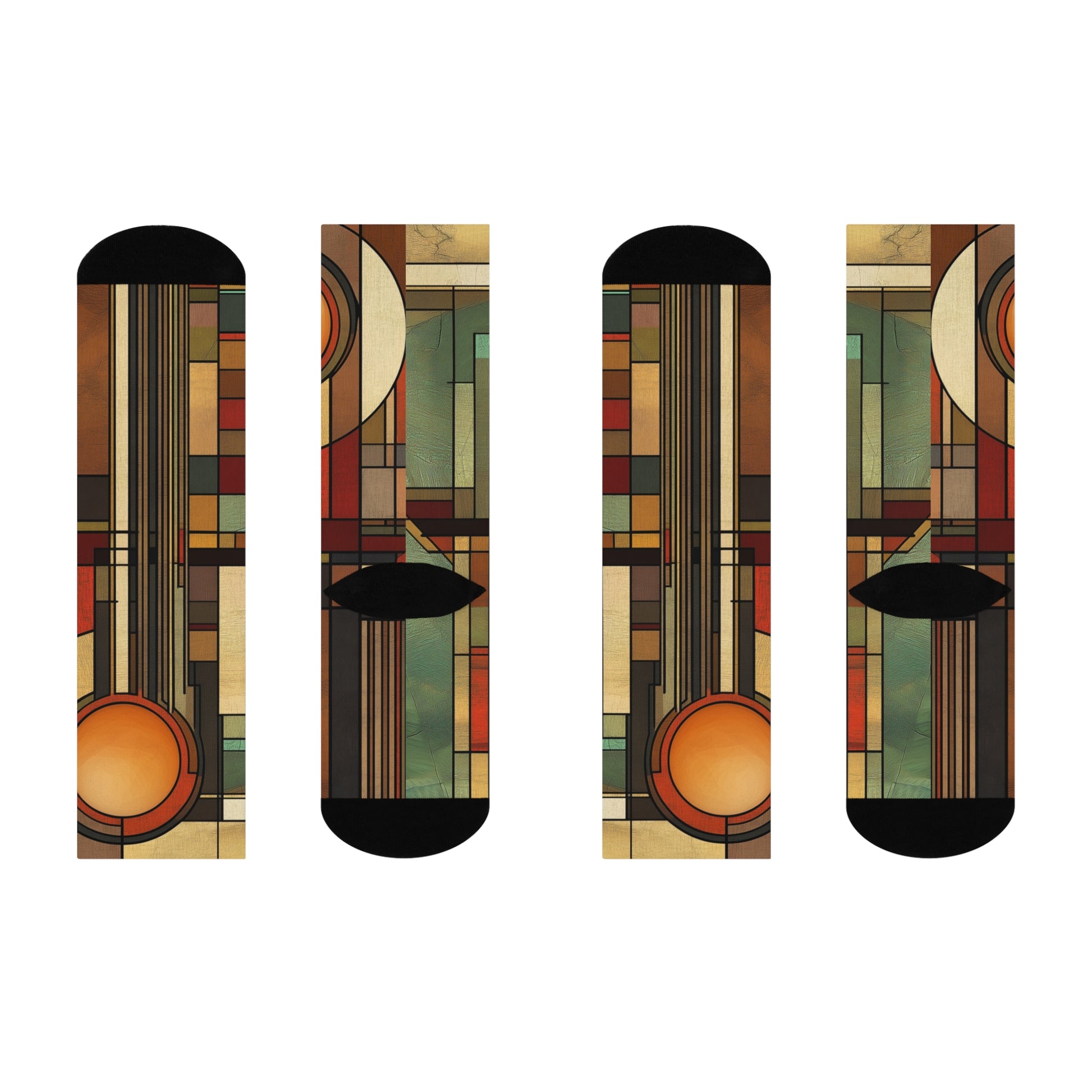 Art Deco Mid Century Modern Prairie Style Socks