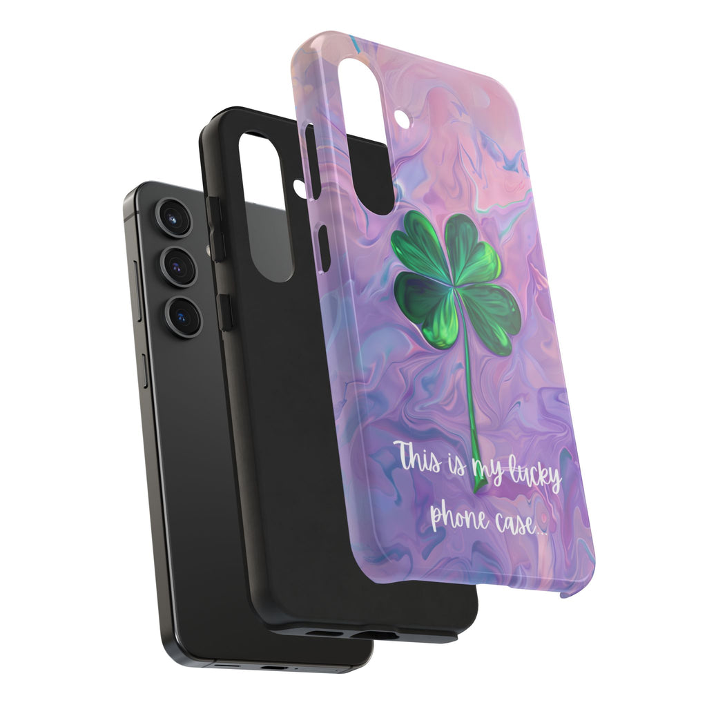 St Patrick's Day Lucky Phone Case Four Leaf Clover Durable Phone Case Good Luck Charm Protective iPhone 13 14 15 16 Pro Max Plus Galaxy