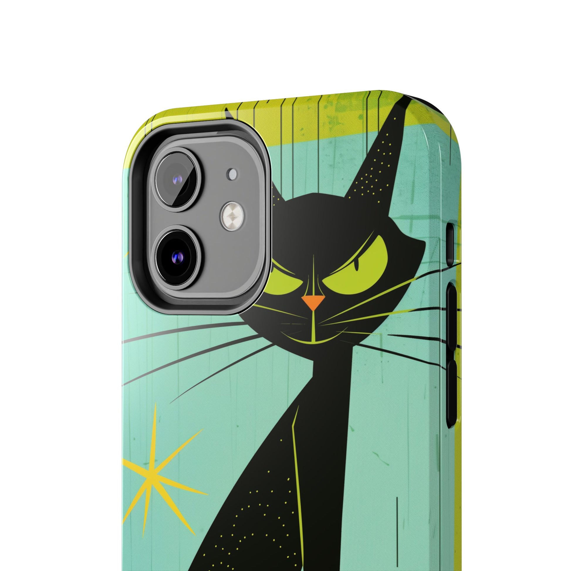 Mid-Century Modern Phone Case, Mid Mod iPhone Case, Atomic Cats iPhone Case, Retro Chic Smartphone Cover, Unique Artistic Phone Accessory
