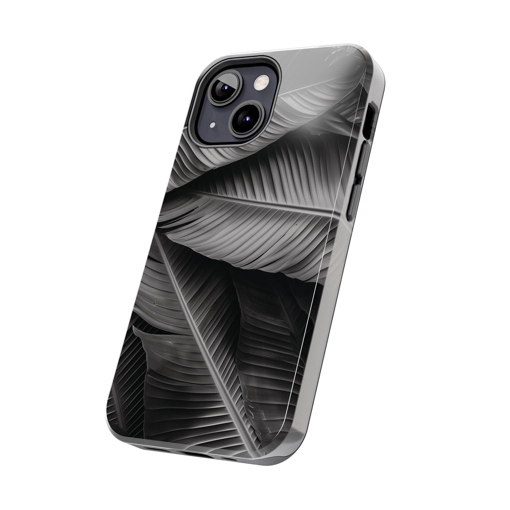 Custom Palm Leaf Phone Case, Palm Tree Phone Case, Tropical Leaf Design, Summer iPhone Cover, Black and White iPhone Case, iPhone 15 Pro Max