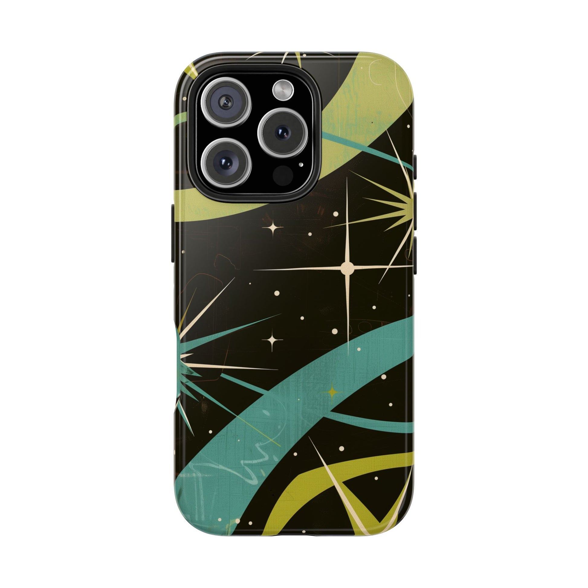 Mid Century Modern Star Design Phone Case, Earth Tone Colors, Retro Style Smartphone Cover, Vintage Phone Case, iPhone 14 Case, Apple iPhone