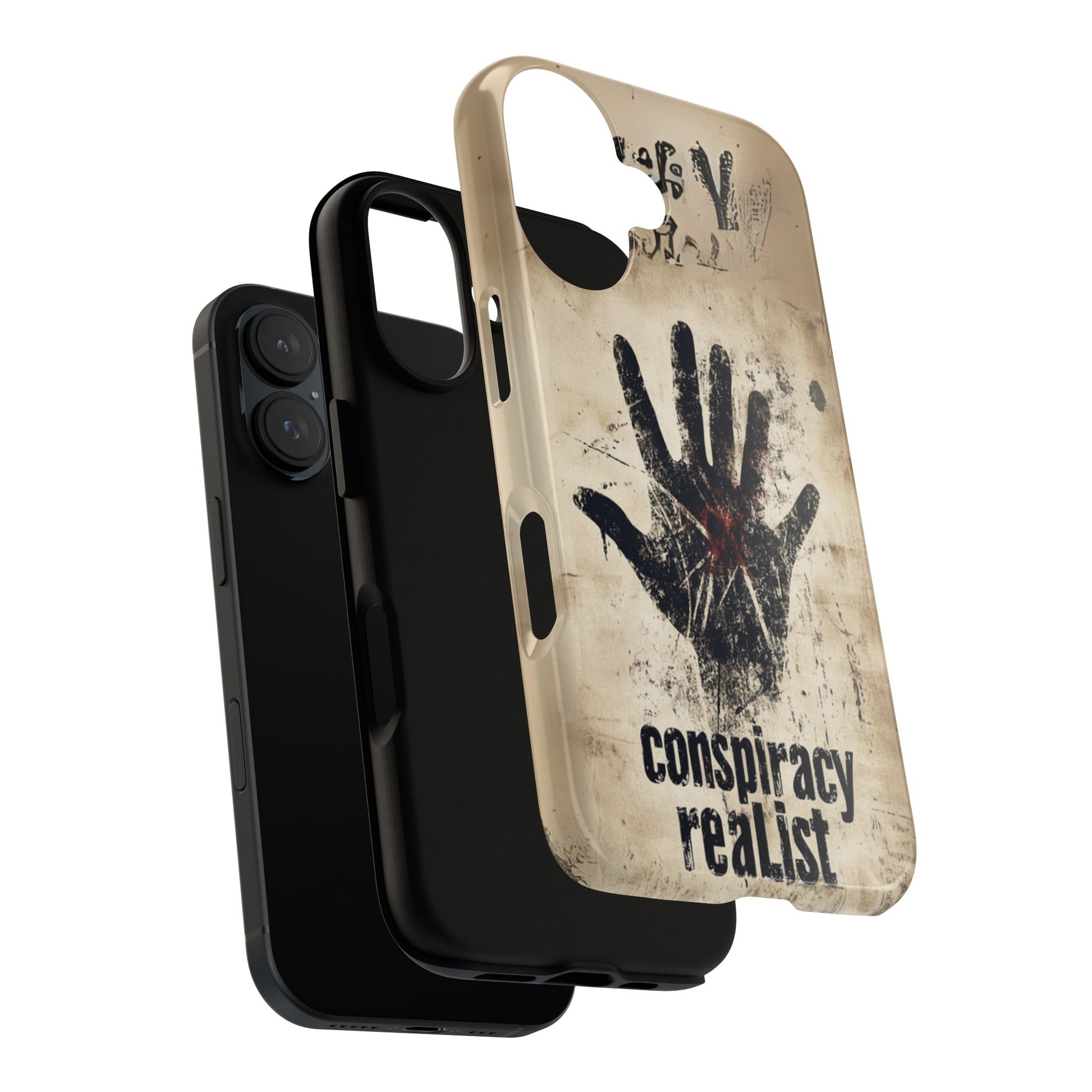 Conspiracy Theories Paranormal Mystery UFO X-Files Inspired Ghostly Hand Conspiracy Realist Cryptid iPhone 13 14 15 16 Pro Max Galaxy Pixel