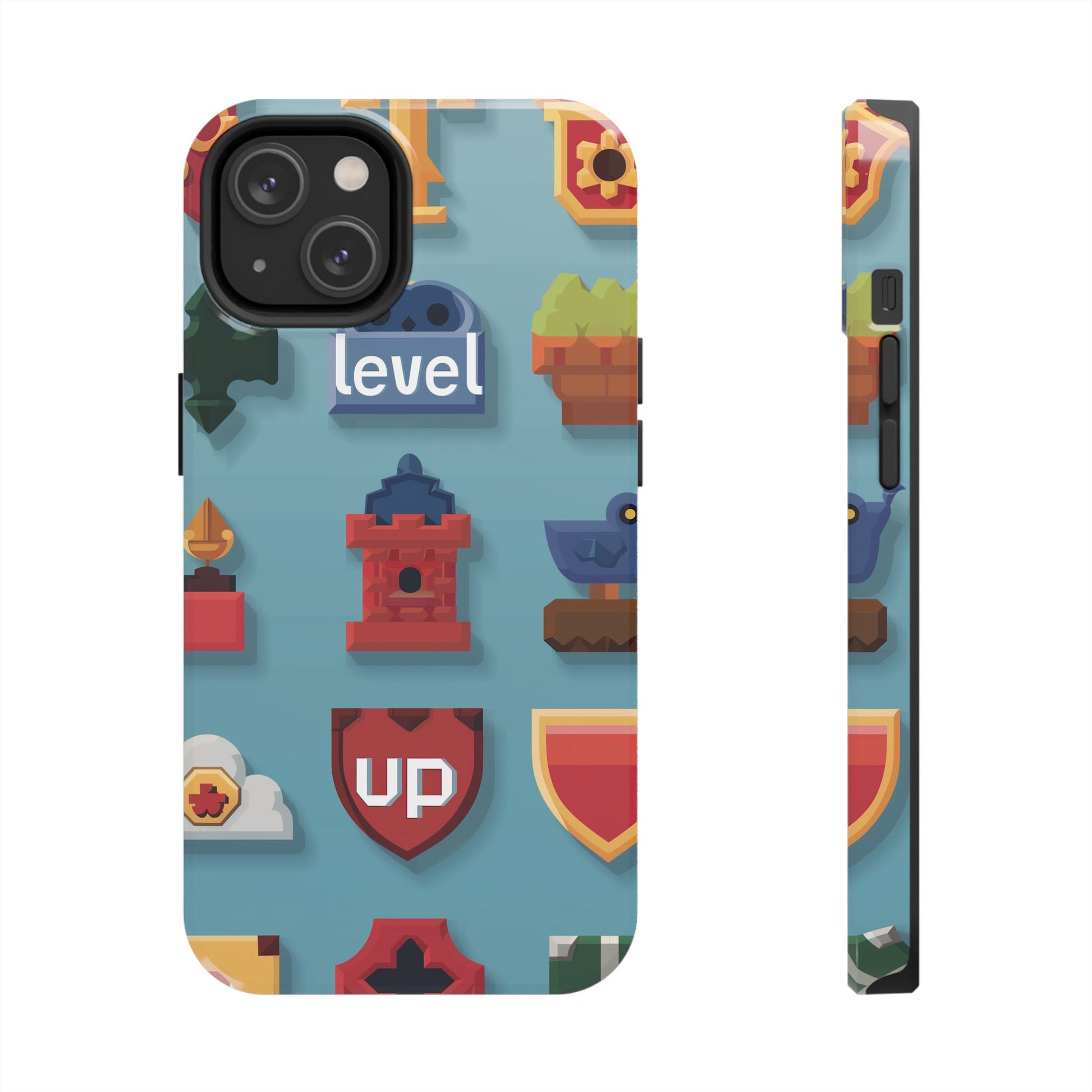 Pixel Art Video Game Level Up Phone Case, Retro Gaming Design, Geeky Gamer Phone Cover, Unique Video Game Art Accessories