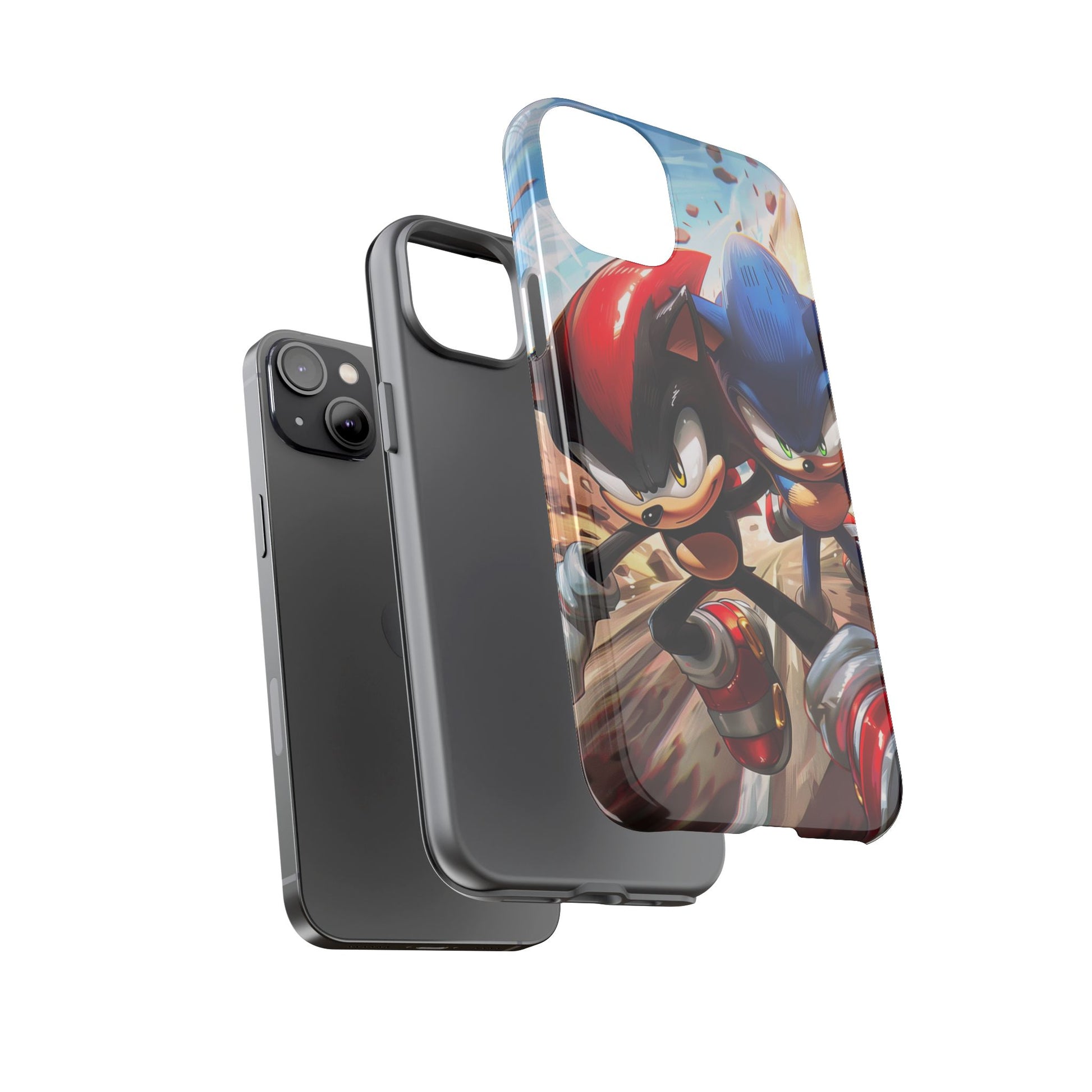 Sonic and Shadow Phone Case, Sonic and Shadow, Tough Android Case, Fun Video Game Phone Case, Retro Game Case, SEGA Video Game Android Case