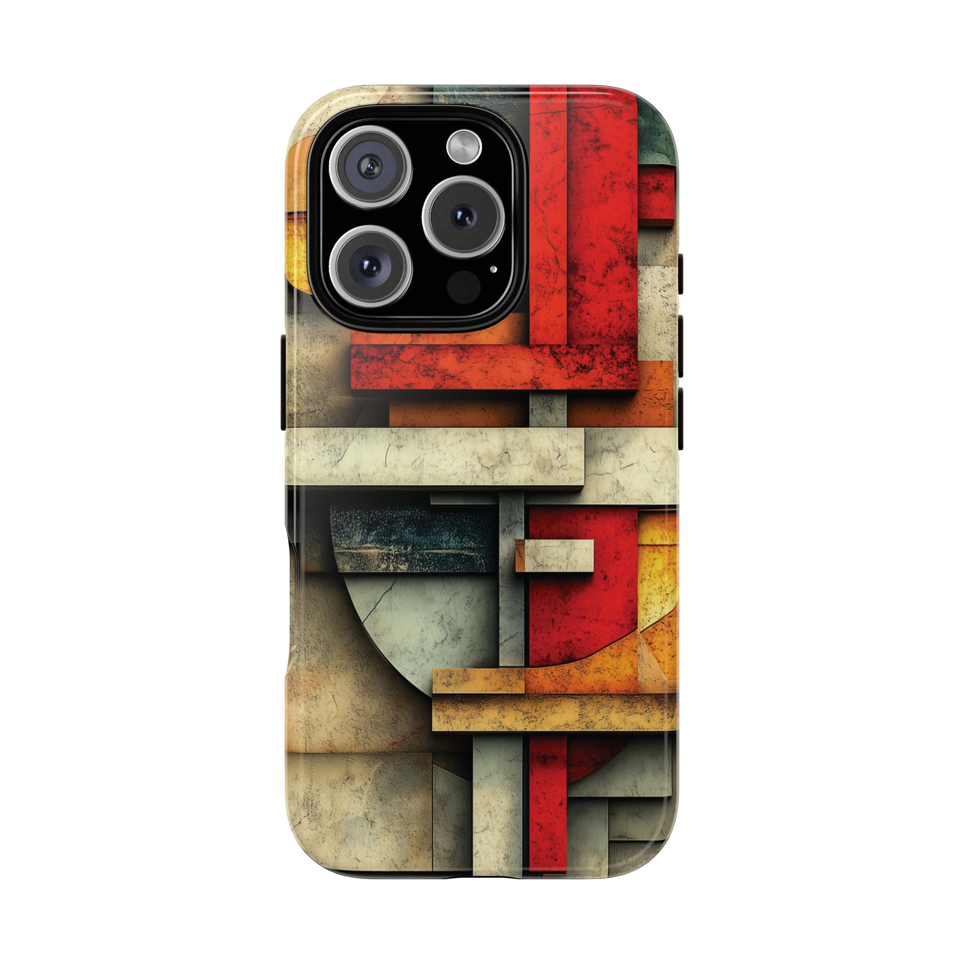 Red Prairie Style Frank Lloyd Wright Usonian Phone Case Geometric Stained Glass Art Deco Marble Gold 13 14 15 16 iPhone Pro Max Galaxy Pixel