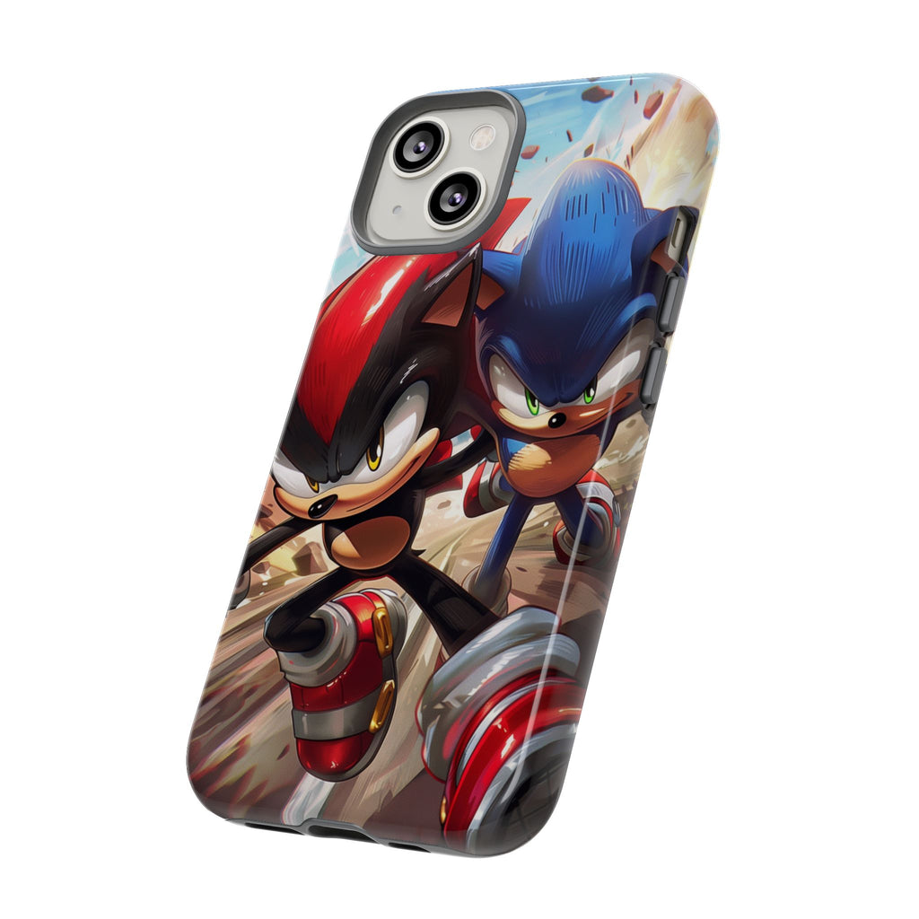 Sonic and Shadow Phone Case, Sonic and Shadow, Tough Android Case, Fun Video Game Phone Case, Retro Game Case, SEGA Video Game Android Case
