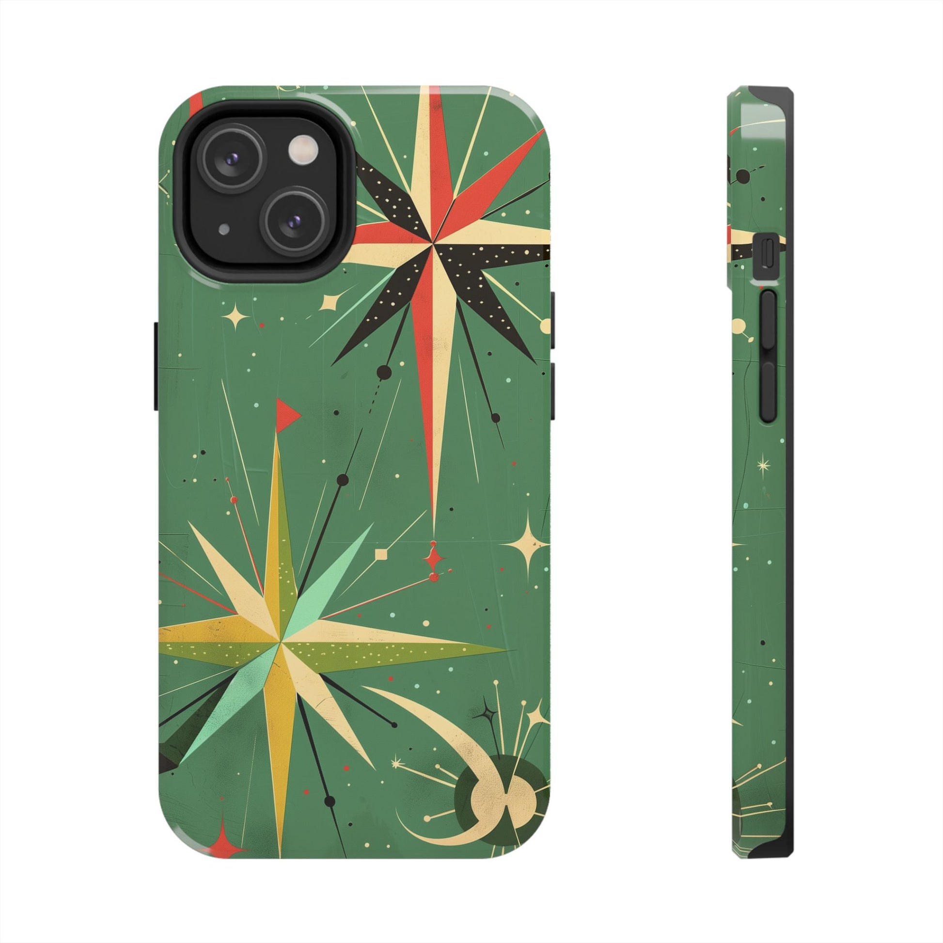 Mid Century Modern Star Design Phone Case, Earth Tone Colors, Retro Style Smartphone Cover, Vintage Phone Case, iPhone 14 Case, Apple iPhone