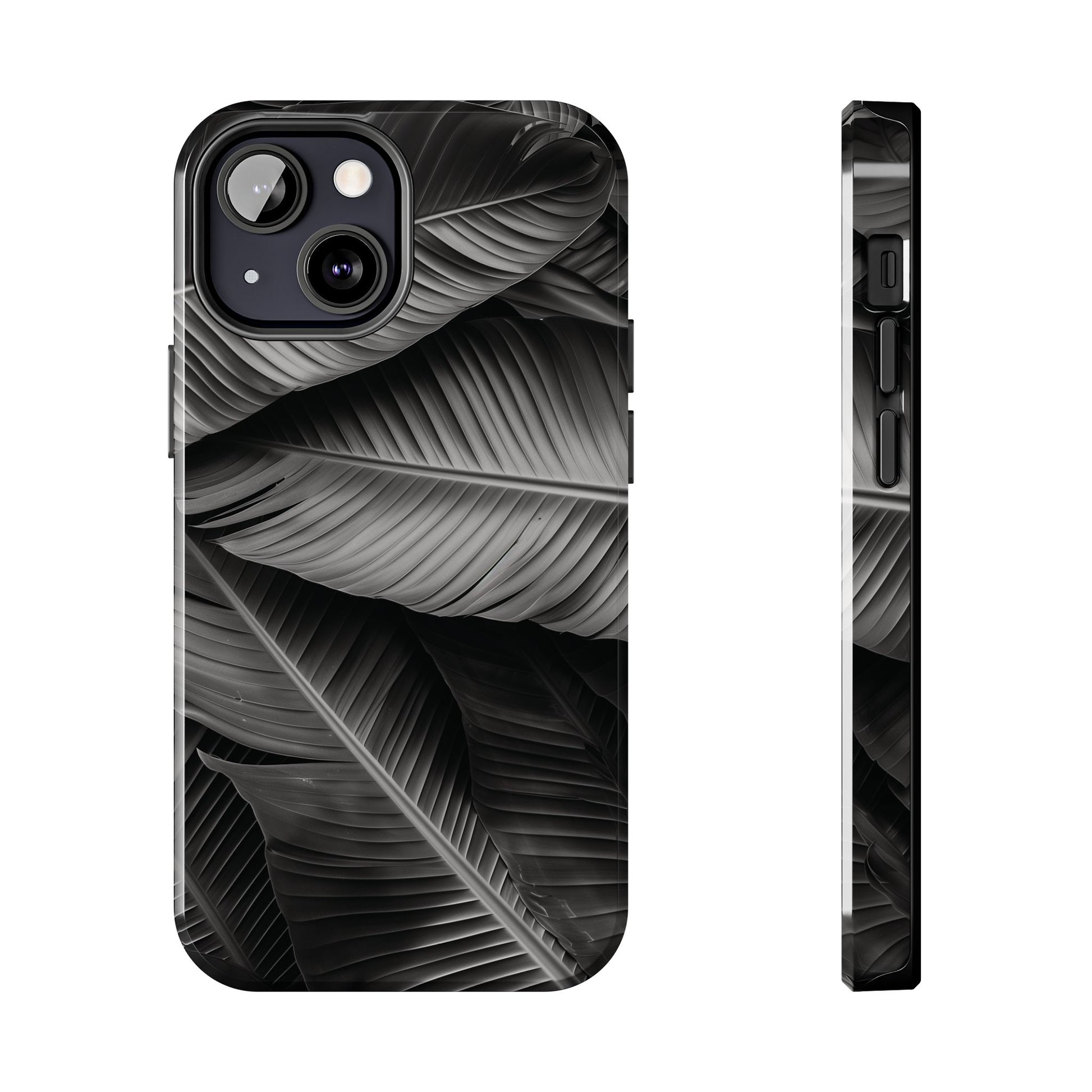 Custom Palm Leaf Phone Case, Palm Tree Phone Case, Tropical Leaf Design, Summer iPhone Cover, Black and White iPhone Case, iPhone 15 Pro Max