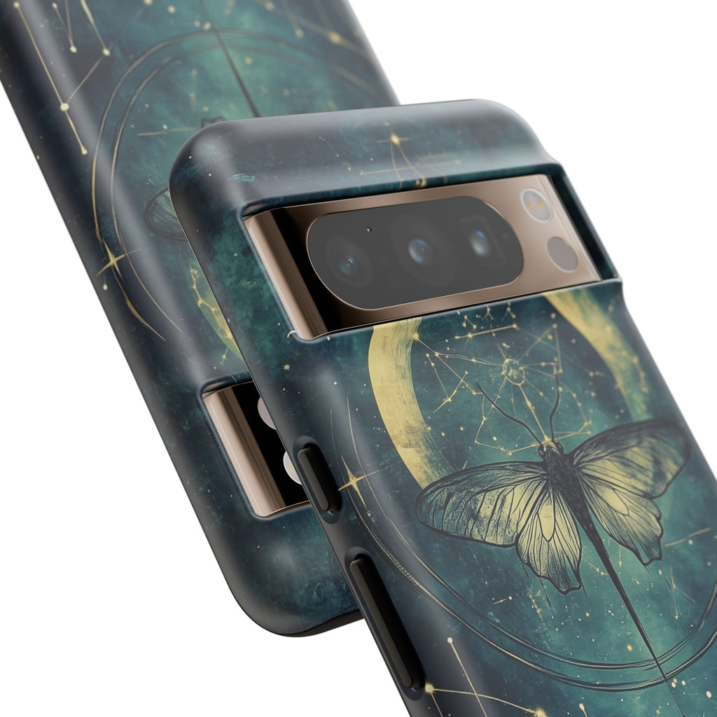 Celestial Dark Academia Phone Case Magical Moth Astrology Witchcraft Esoteric Entomology Nature Art iPhone 13 14 15 16 Pro Max Samsung Pixel
