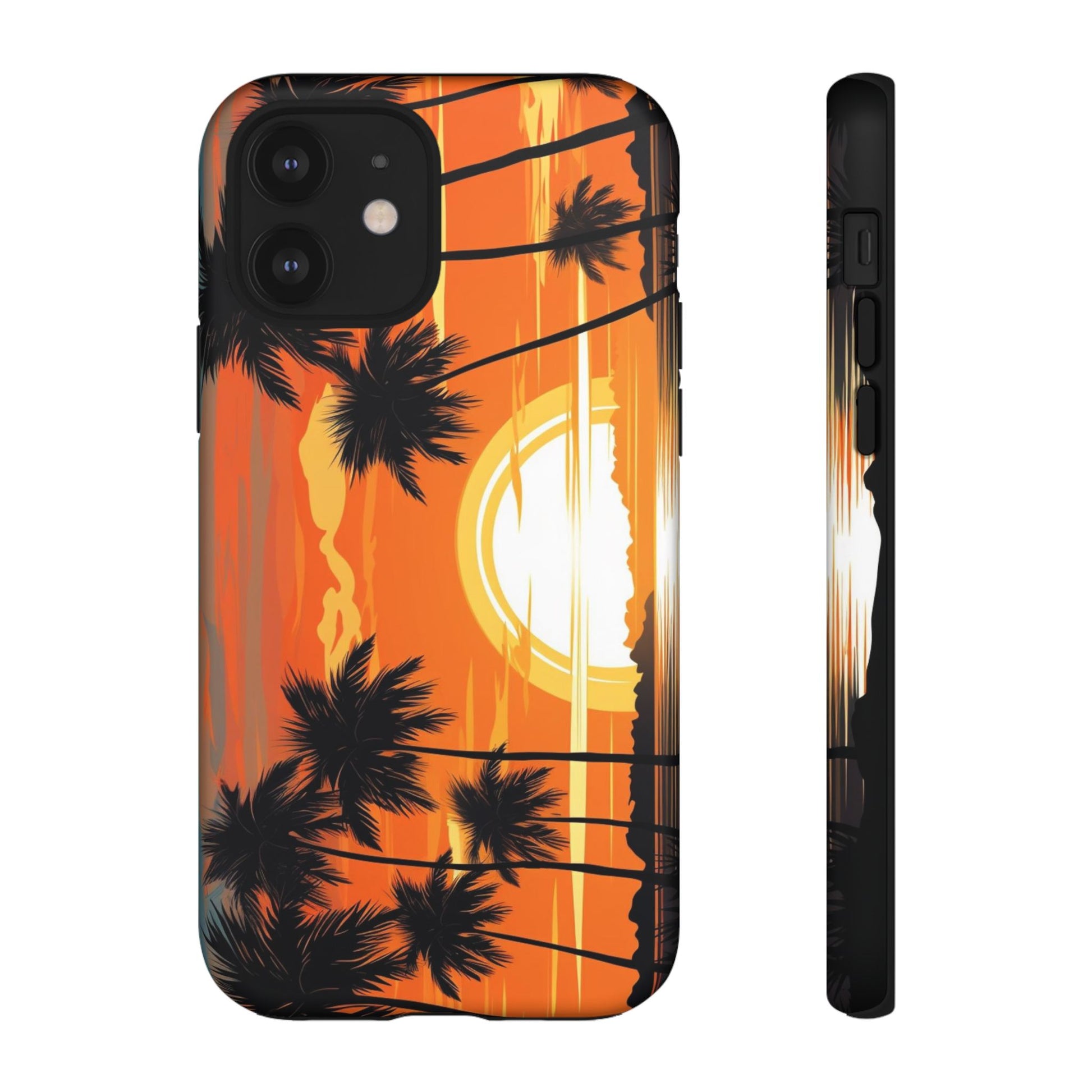 Sunset Palm Trees Tough Phone Cases for iPhone and Android