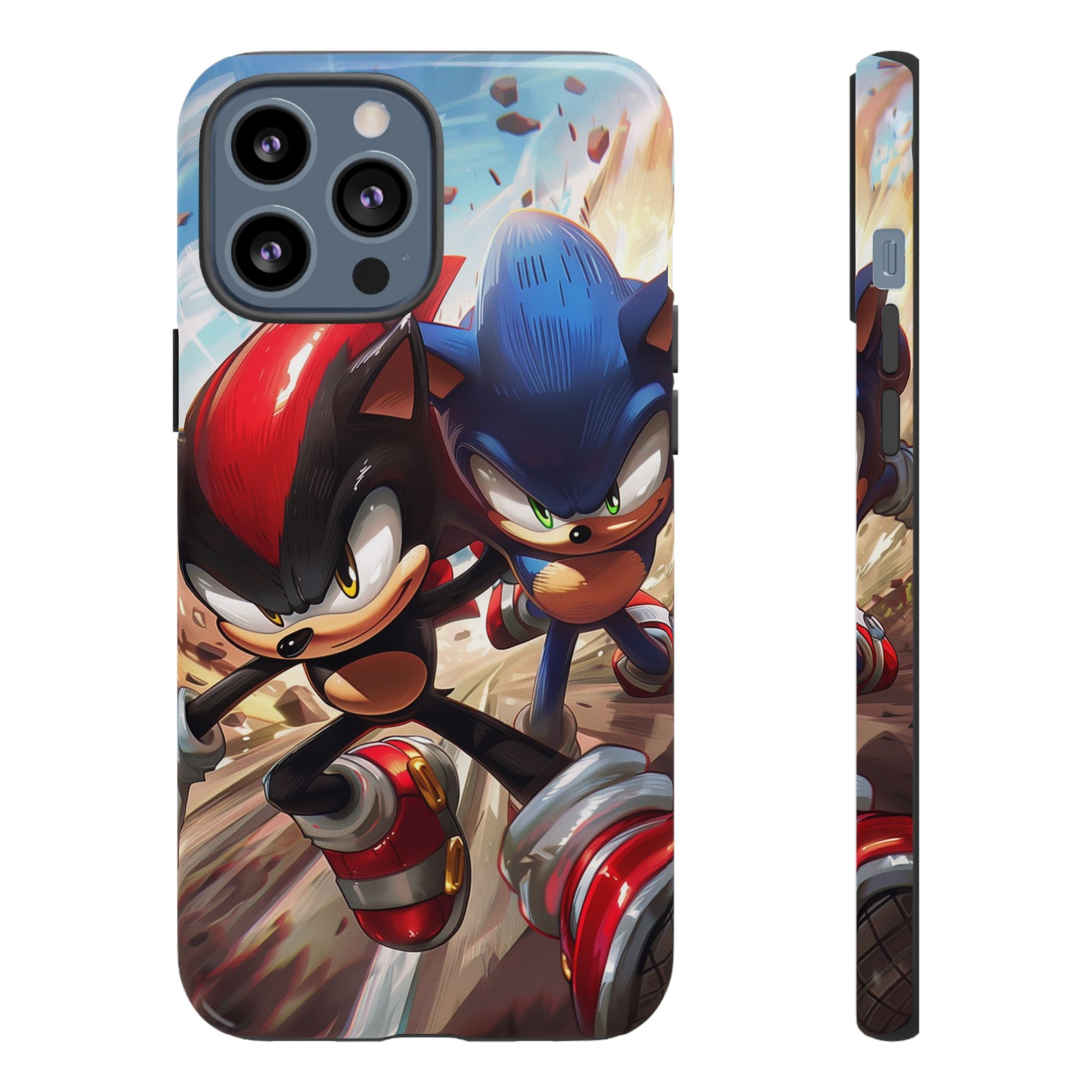 Sonic and Shadow Phone Case, Sonic and Shadow, Tough Android Case, Fun Video Game Phone Case, Retro Game Case, SEGA Video Game Android Case