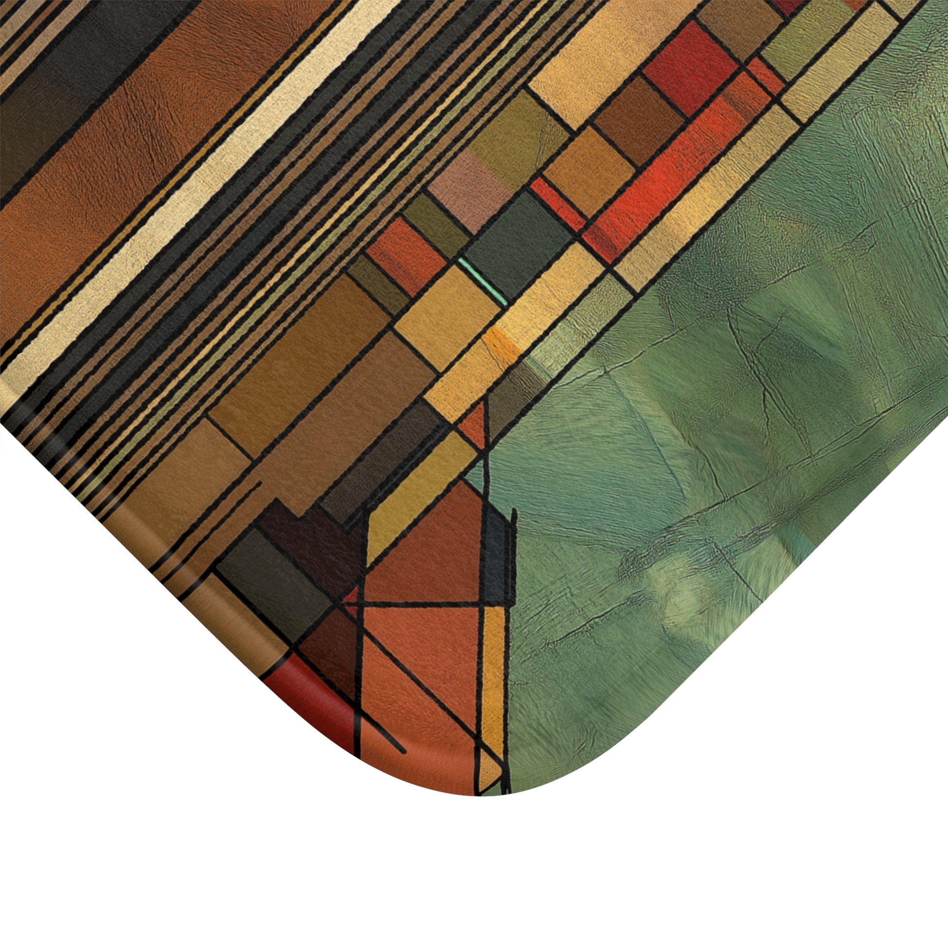 Art Deco Shower Mat Bathroom Decor Lloyd Wright Inspired Usonian