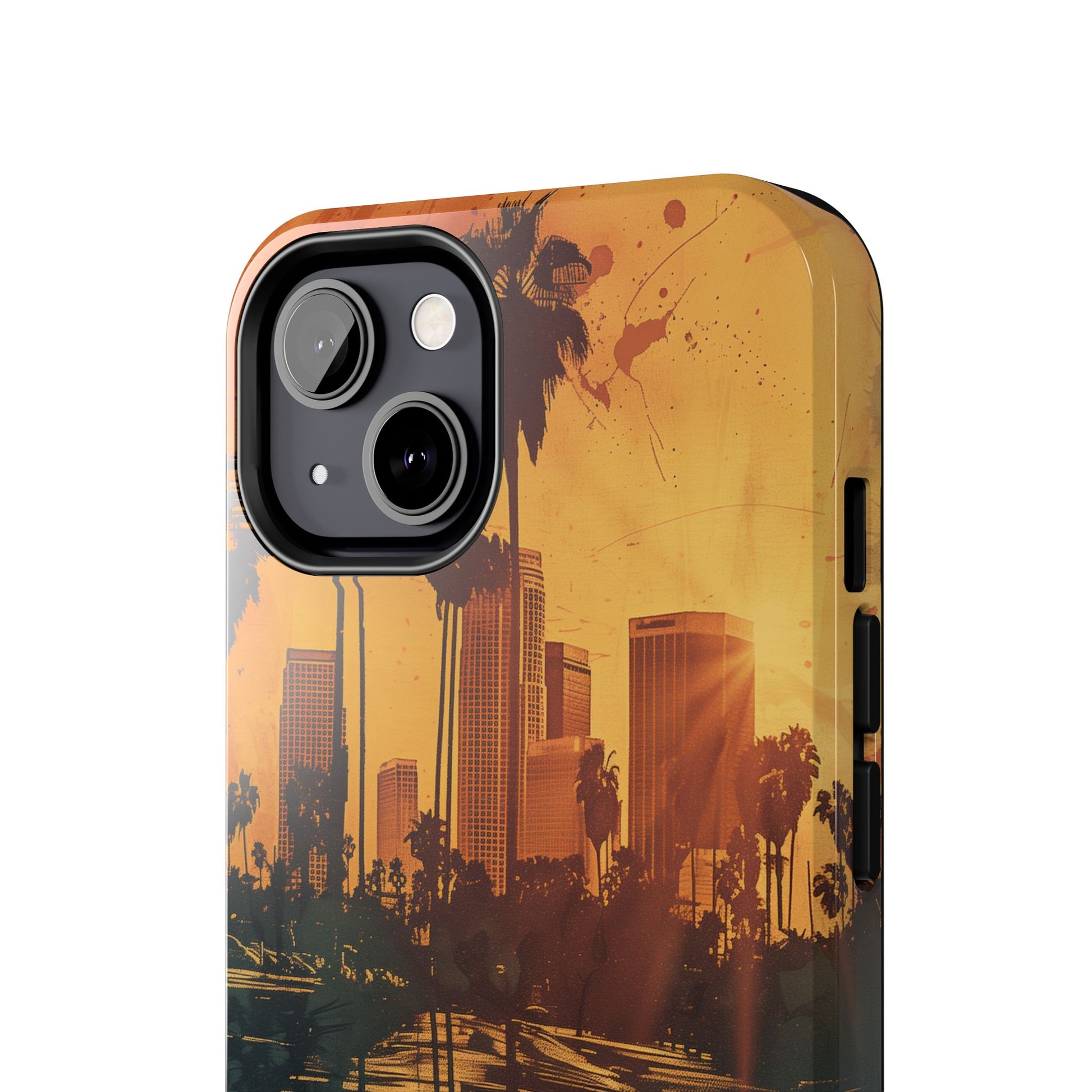 Los Angeles Sunset iPhone Case, Golden Hour Scenic View, Hollywood Hills Sunset Phone Case, Palm Trees Phone Case, iphone 15 pro max case