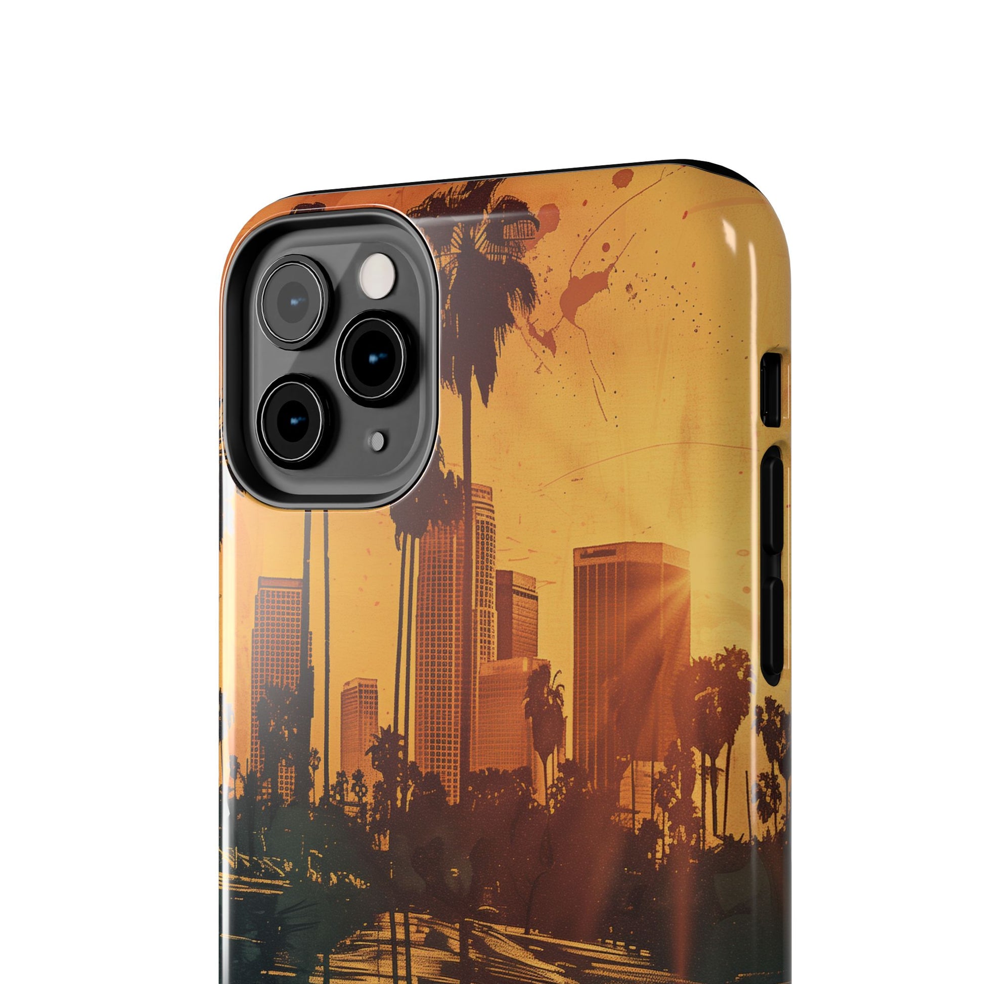 Los Angeles Sunset iPhone Case, Golden Hour Scenic View, Hollywood Hills Sunset Phone Case, Palm Trees Phone Case, iphone 15 pro max case