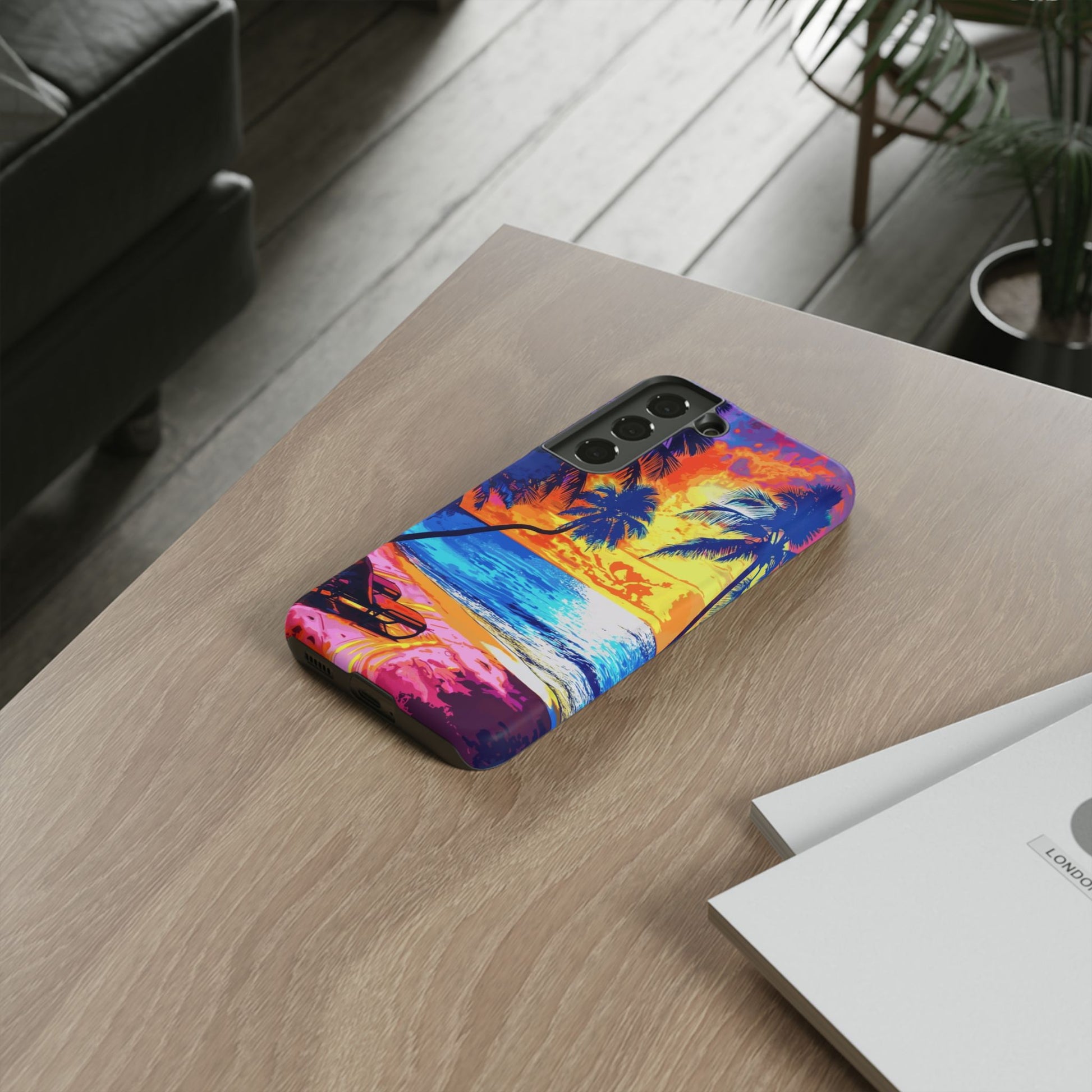 Sunset Bliss: Lisa Frank Style Android Phone Case