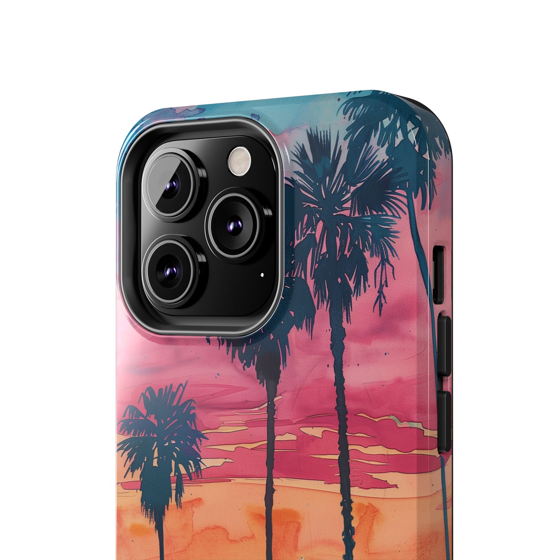 Los Angeles Sunset iPhone Case, Golden Hour Scenic View, Hollywood Hills Sunset Phone Case, Palm Trees Phone Case, iphone 15 pro max case