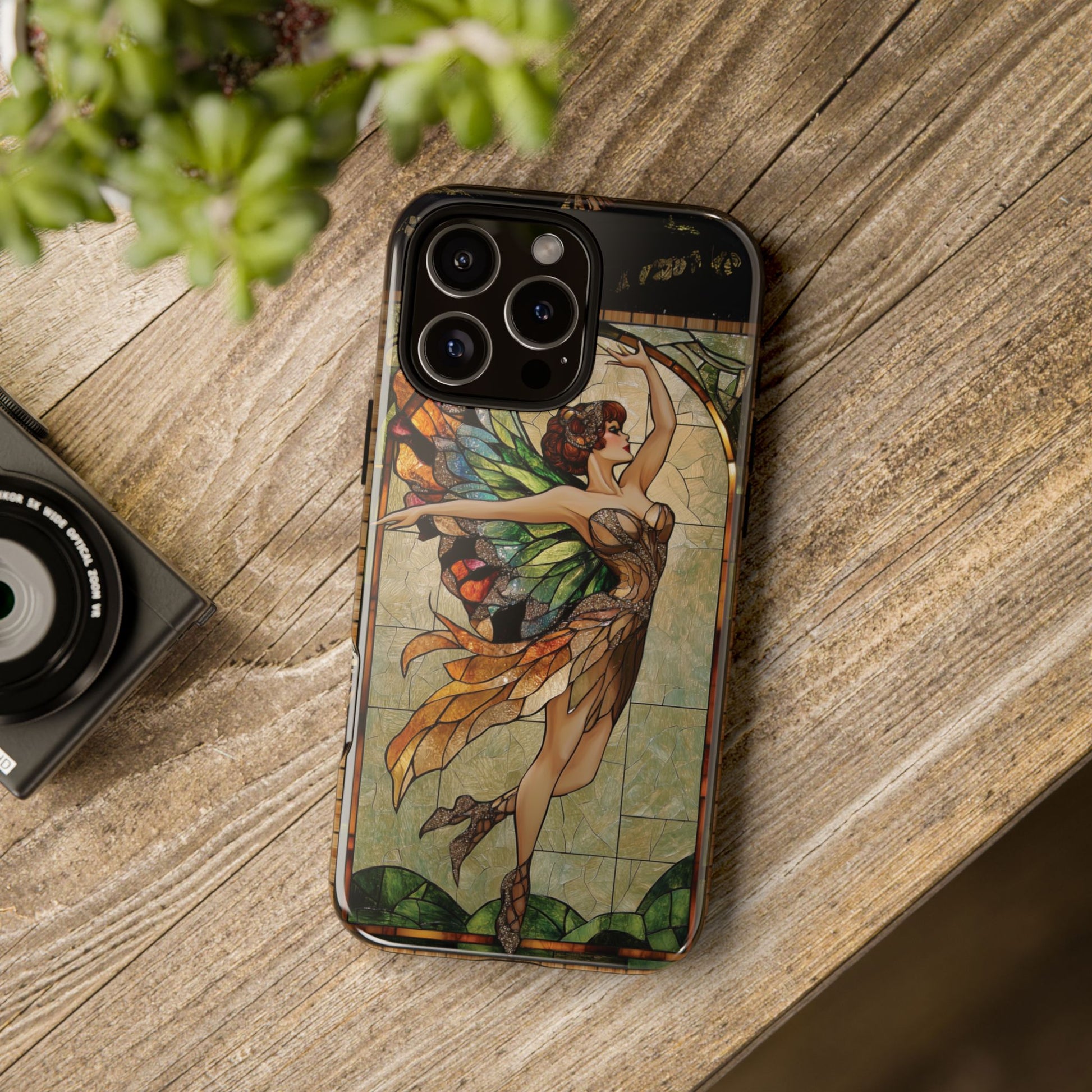 Fairy Phone Case Art Deco Woman Phone Case 1920s Art Nouveau Design in Stained Glass Alphonse Mucha Style Gatsby Style Poster