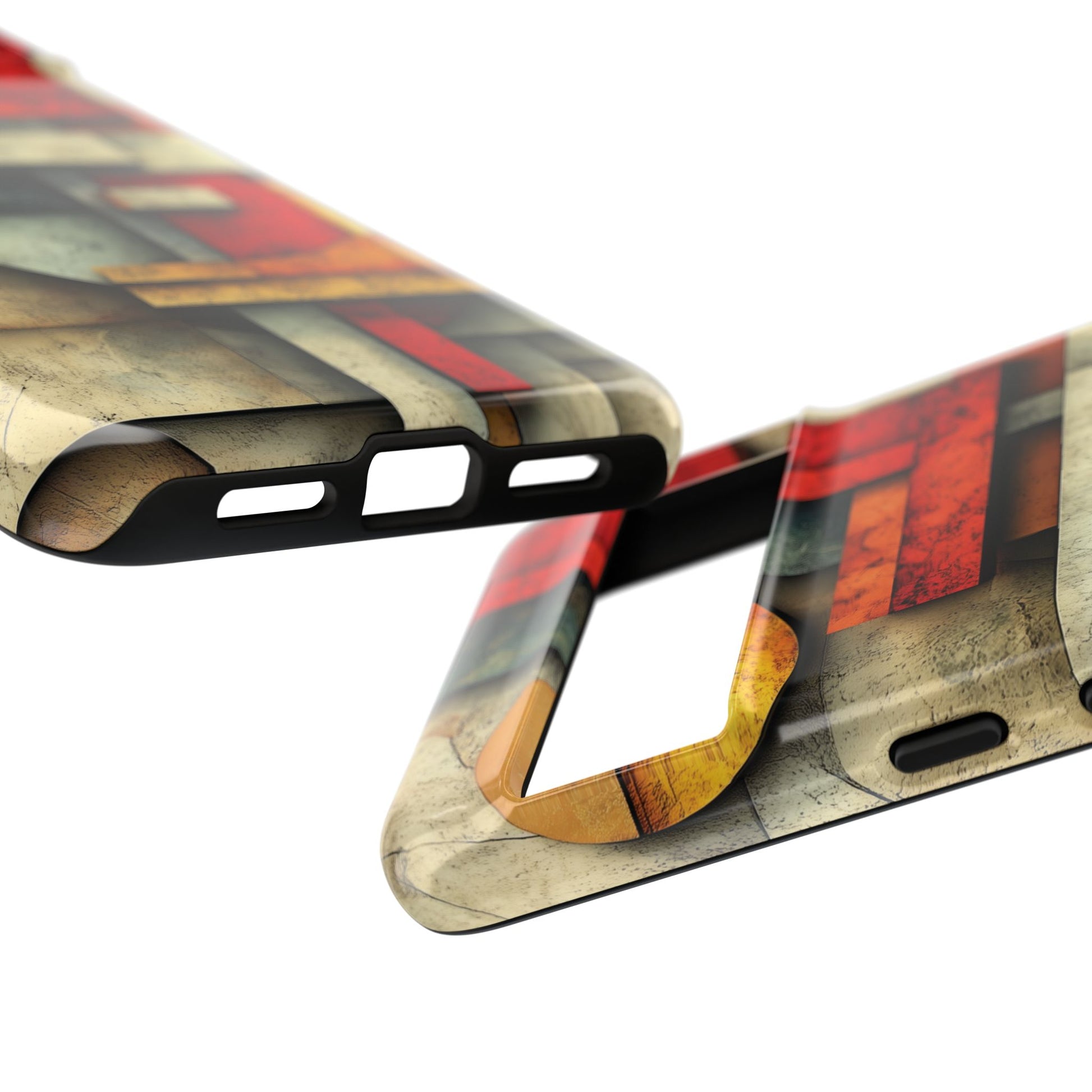 Red Prairie Style Frank Lloyd Wright Usonian Phone Case Geometric Stained Glass Art Deco Marble Gold 13 14 15 16 iPhone Pro Max Galaxy Pixel