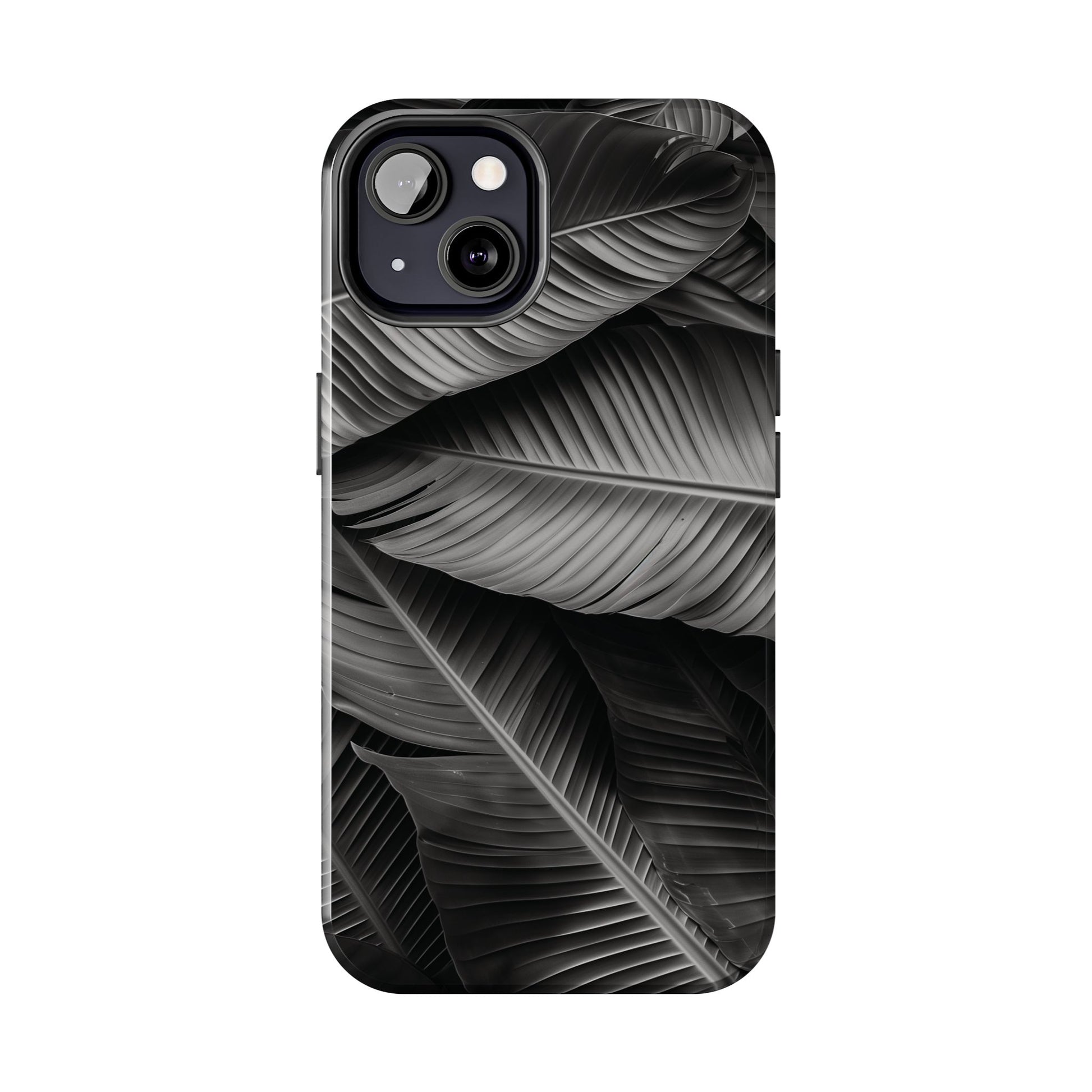 Custom Palm Leaf Phone Case, Palm Tree Phone Case, Tropical Leaf Design, Summer iPhone Cover, Black and White iPhone Case, iPhone 15 Pro Max