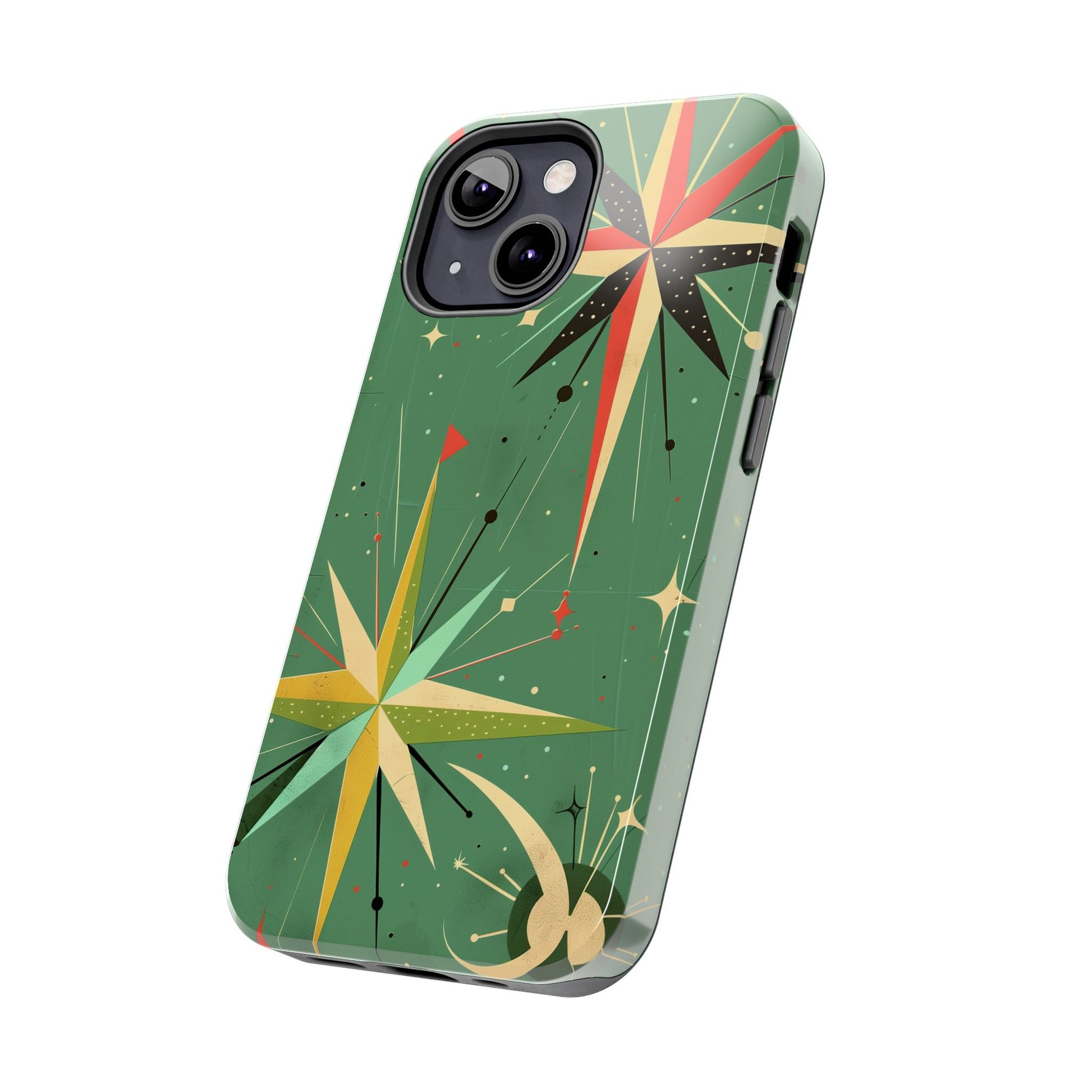 Mid Century Modern Star Design Phone Case, Earth Tone Colors, Retro Style Smartphone Cover, Vintage Phone Case, iPhone 14 Case, Apple iPhone
