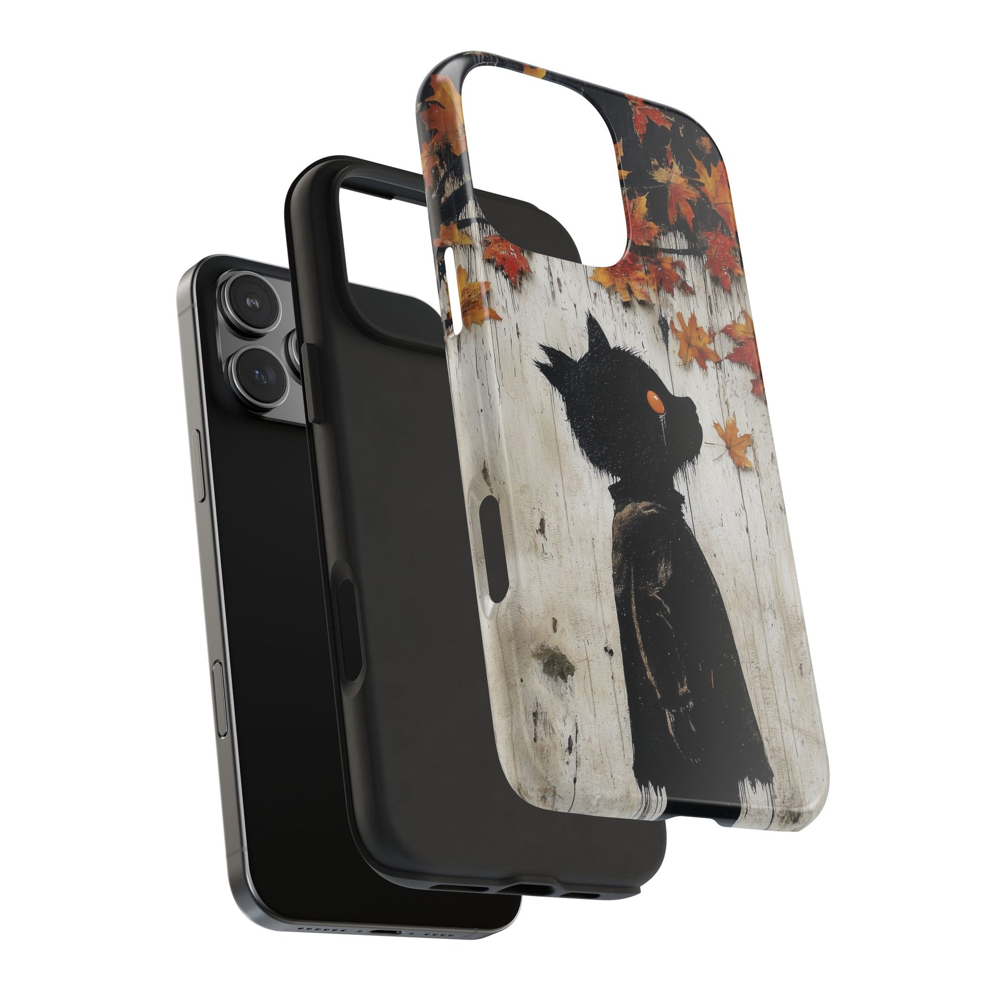 Fall Autumn Artistic Halloween Wolf Boy Gothic Dark Academia Street Art Urban Graffiti Phone Case Street iPhone 15 Pro Max Samsung Galaxy