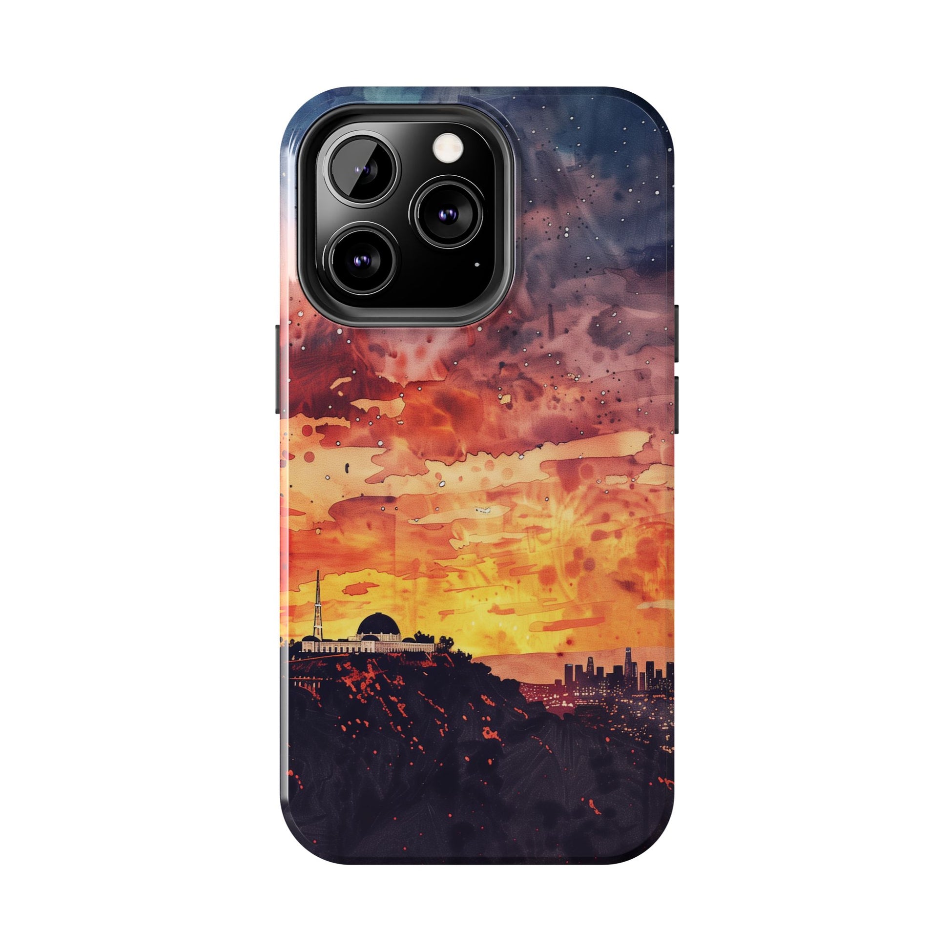 Los Angeles Sunset iPhone Case, Golden Hour Scenic View, Hollywood Hills Sunset Phone Case, Palm Trees Phone Case, iphone 15 pro max case