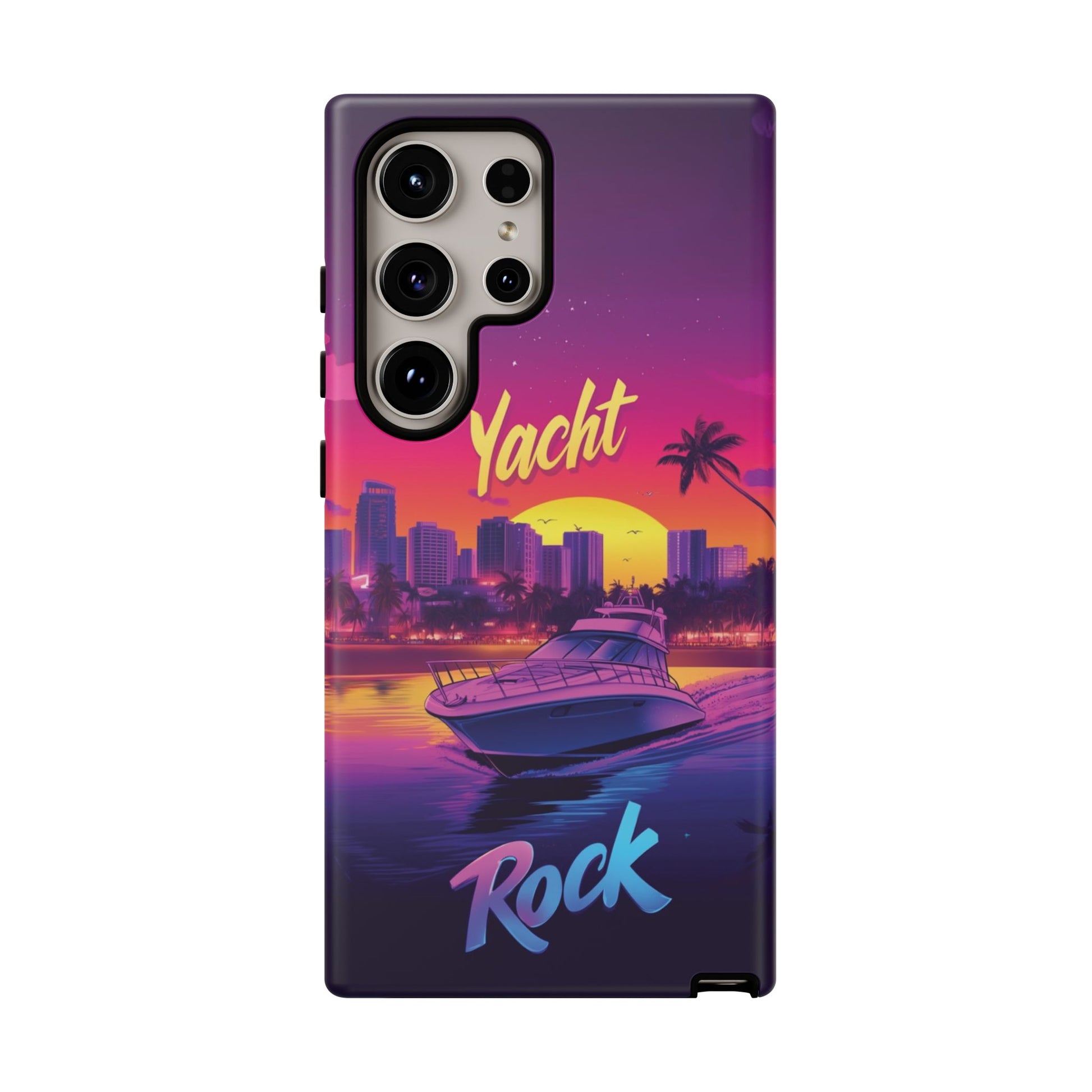 Yacht Rock Custom Phone Case iPhone 13 14 15 16 Pro Max Sunset Cruise Harbor Miami Vice Yacht Rock Gift Boating Captain South Beach Surfing