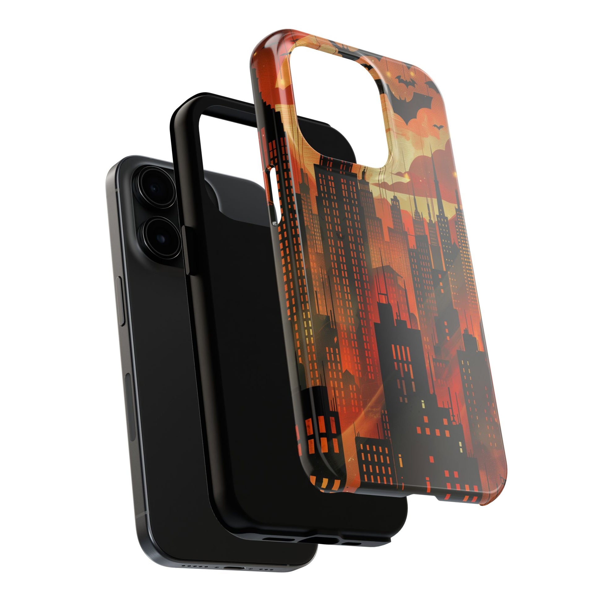 Batman Inspired Phone Case - Gotham Art Deco Style - Comic Book Hero Phone Cover - Unique Superhero Accessory
