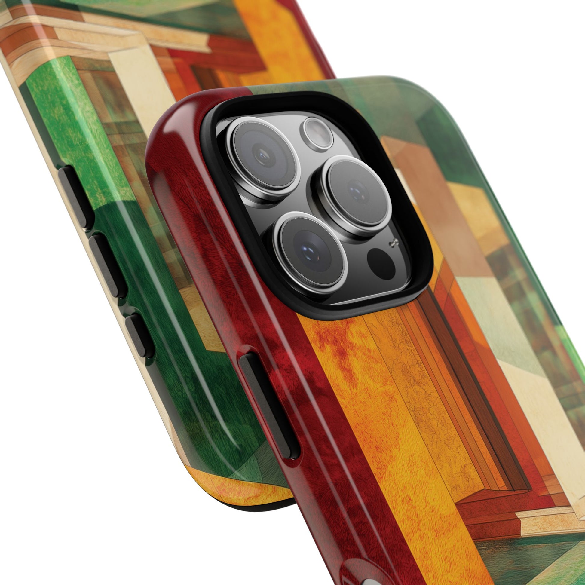 Art Deco Frank Lloyd Wright Inspired Usonian Phone Case Geometric Stained Glass Art Deco Marble Gold 13 14 15 16 iPhone Pro Max Galaxy Pixel